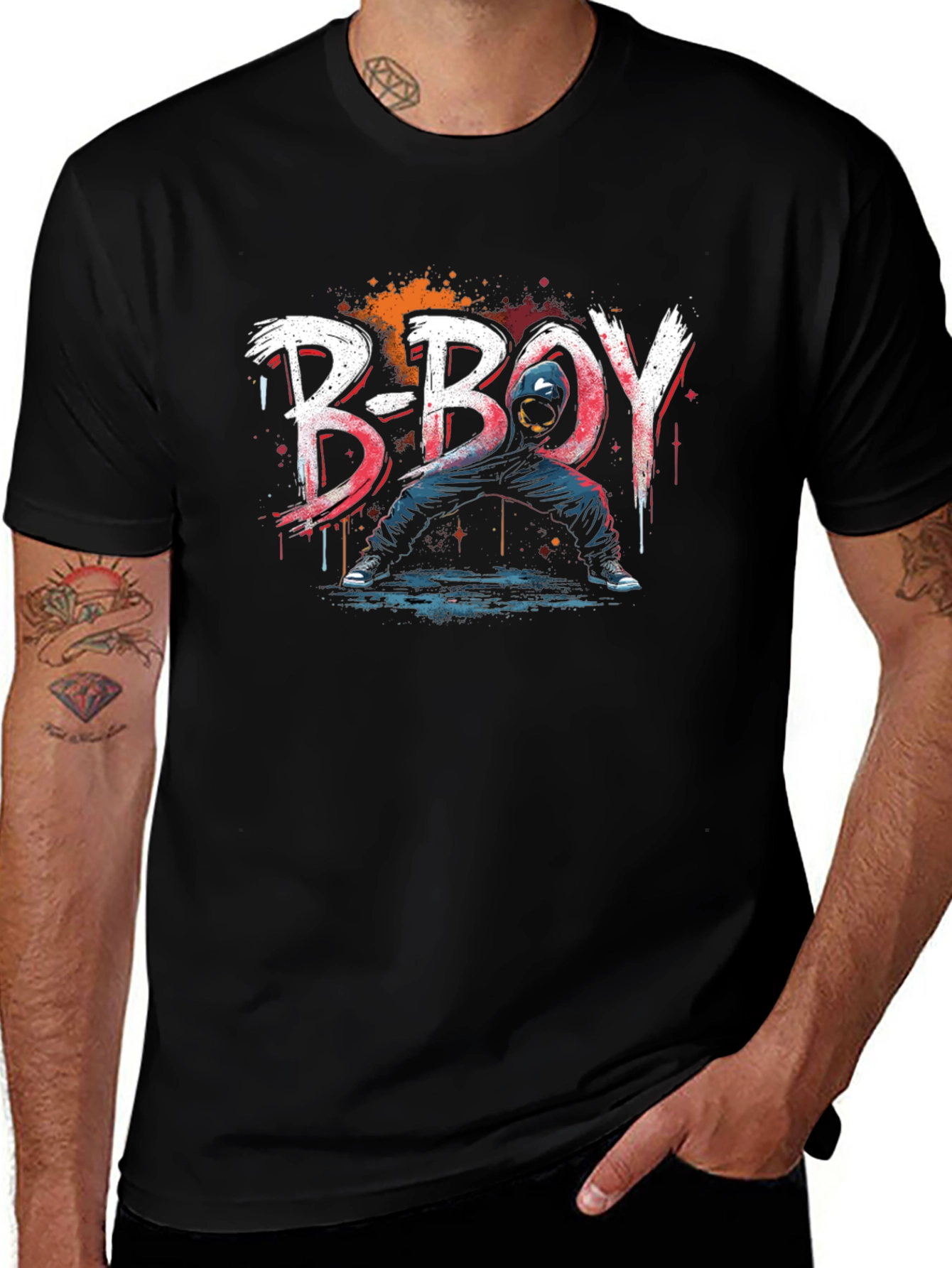 B-Boy Graphic Print Tee - Urban Style