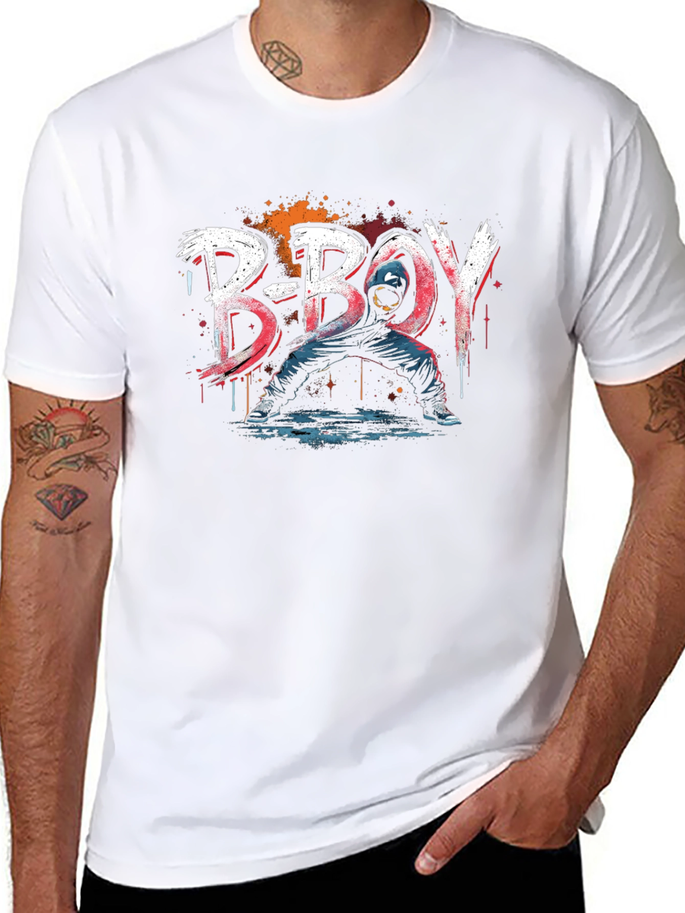 B-Boy Graphic Print Tee - Urban Style