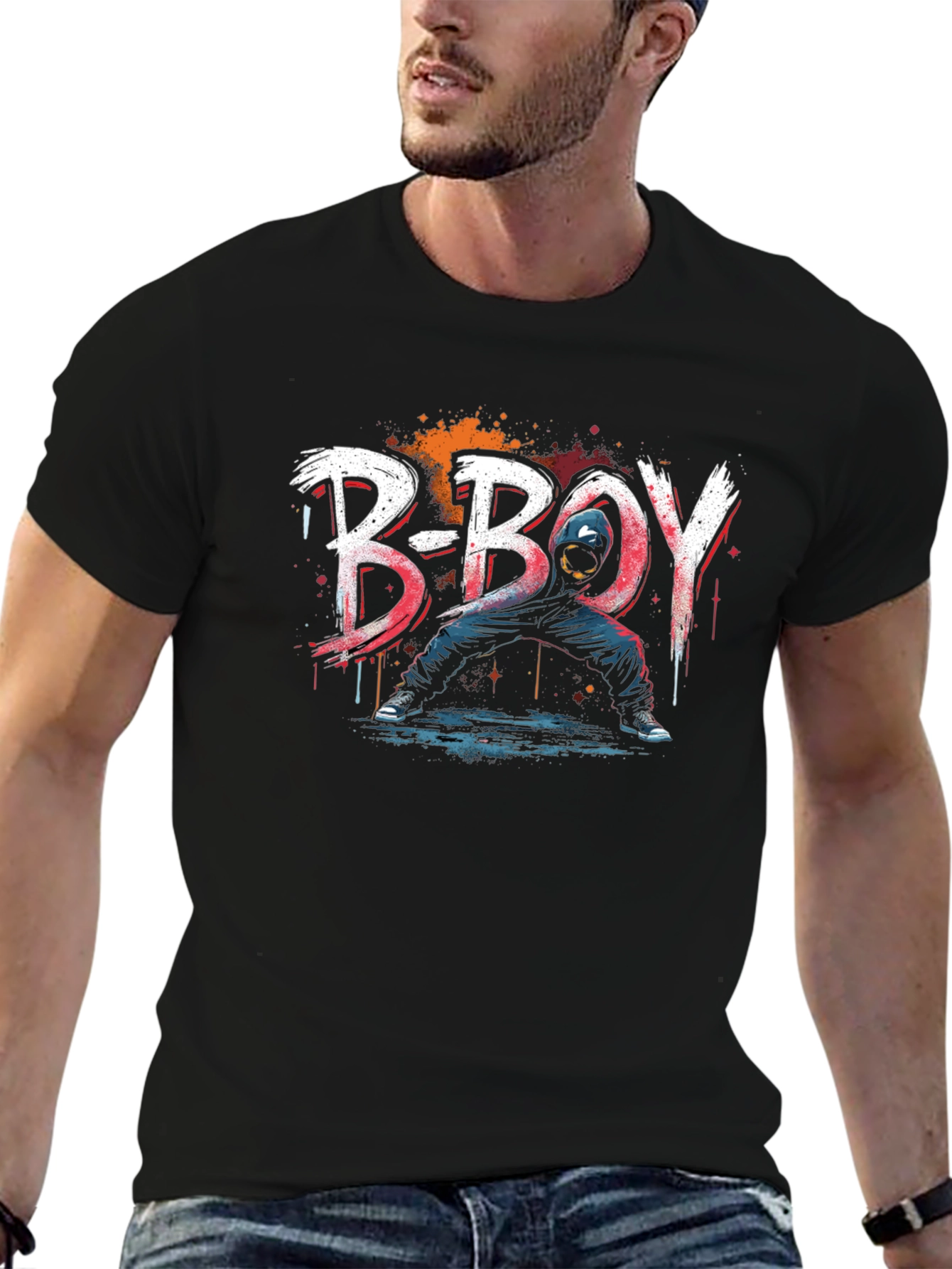 B-Boy Graphic Print Tee - Urban Style