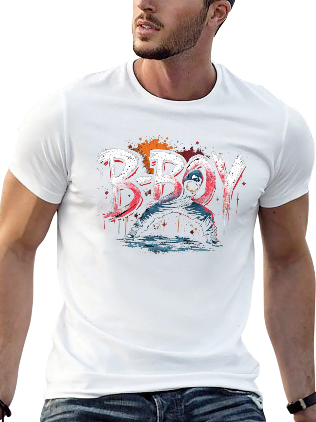 B-Boy Graphic Print Tee - Urban Style