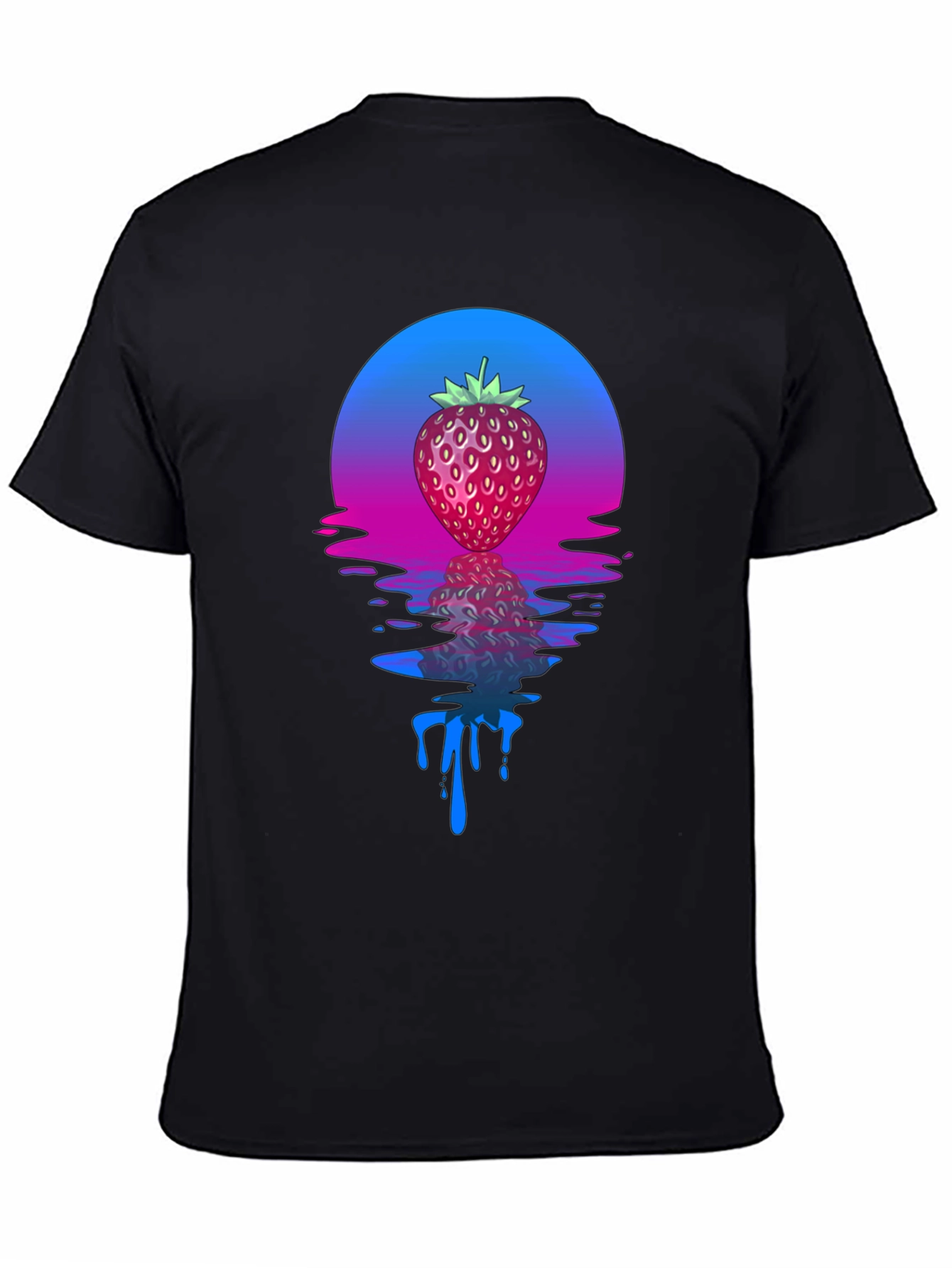 Strawberry Sunset Graphic Tee - Cool Retro Design
