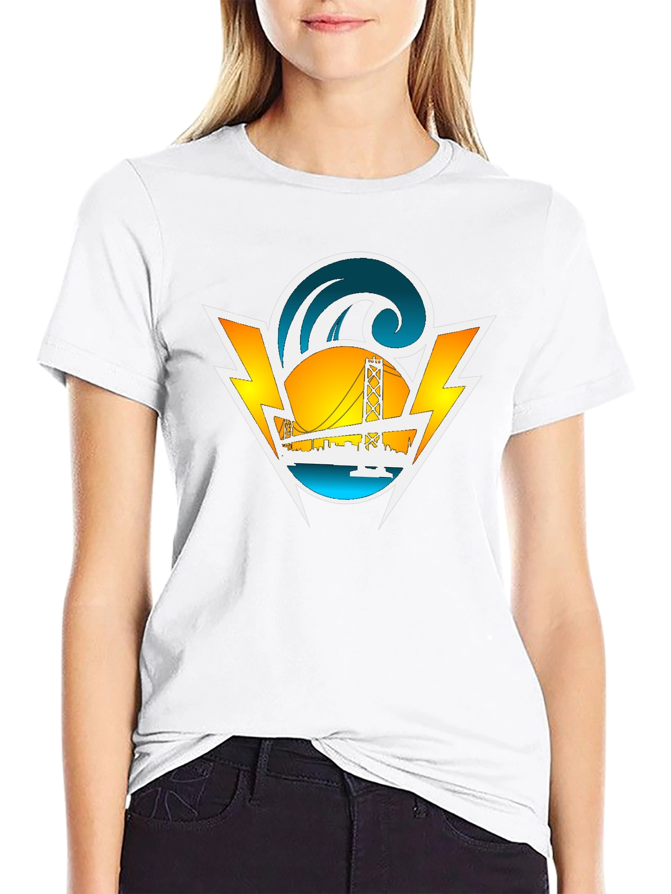 San Francisco Graphic Tee - Black Cotton Blend