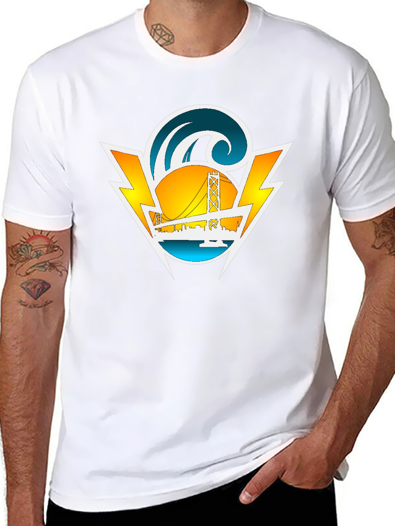 San Francisco Graphic Tee - Black Cotton Blend