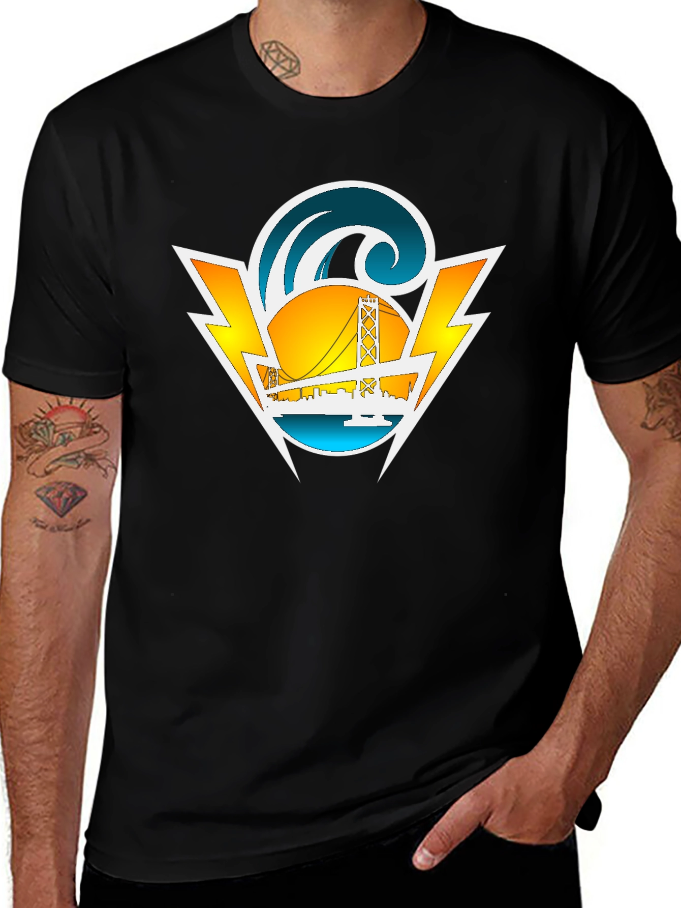San Francisco Graphic Tee - Black Cotton Blend