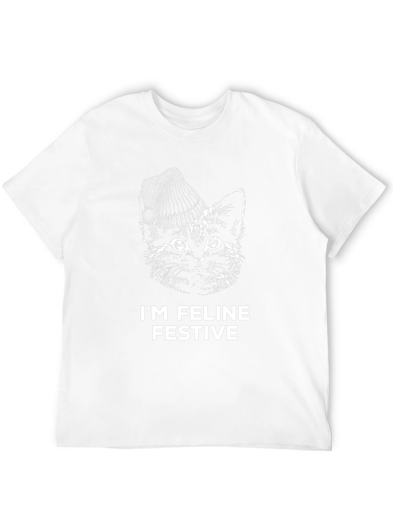 Festive Feline Black T-Shirt