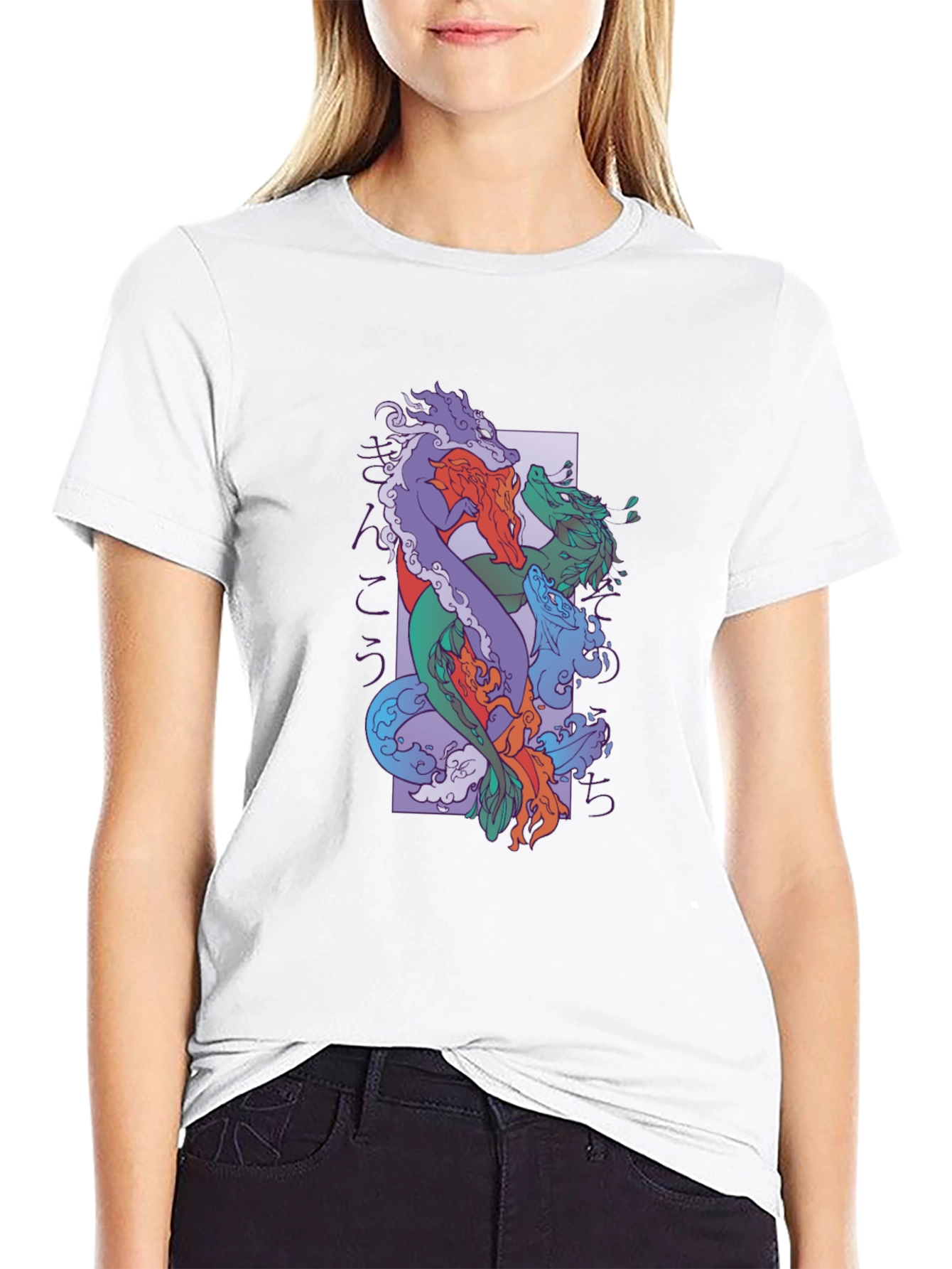 Dragon T-Shirt Black Cotton