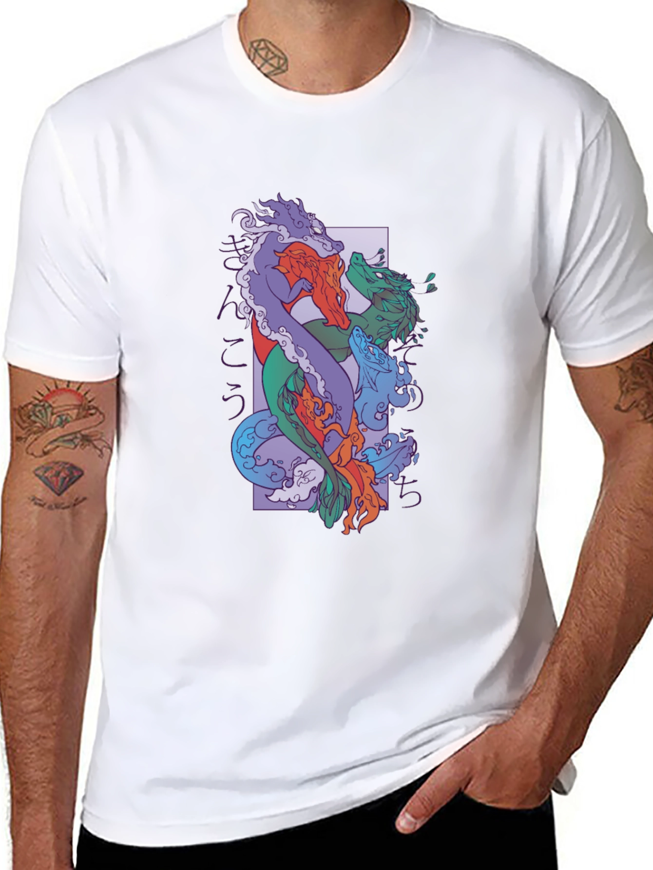 Dragon T-Shirt Black Cotton