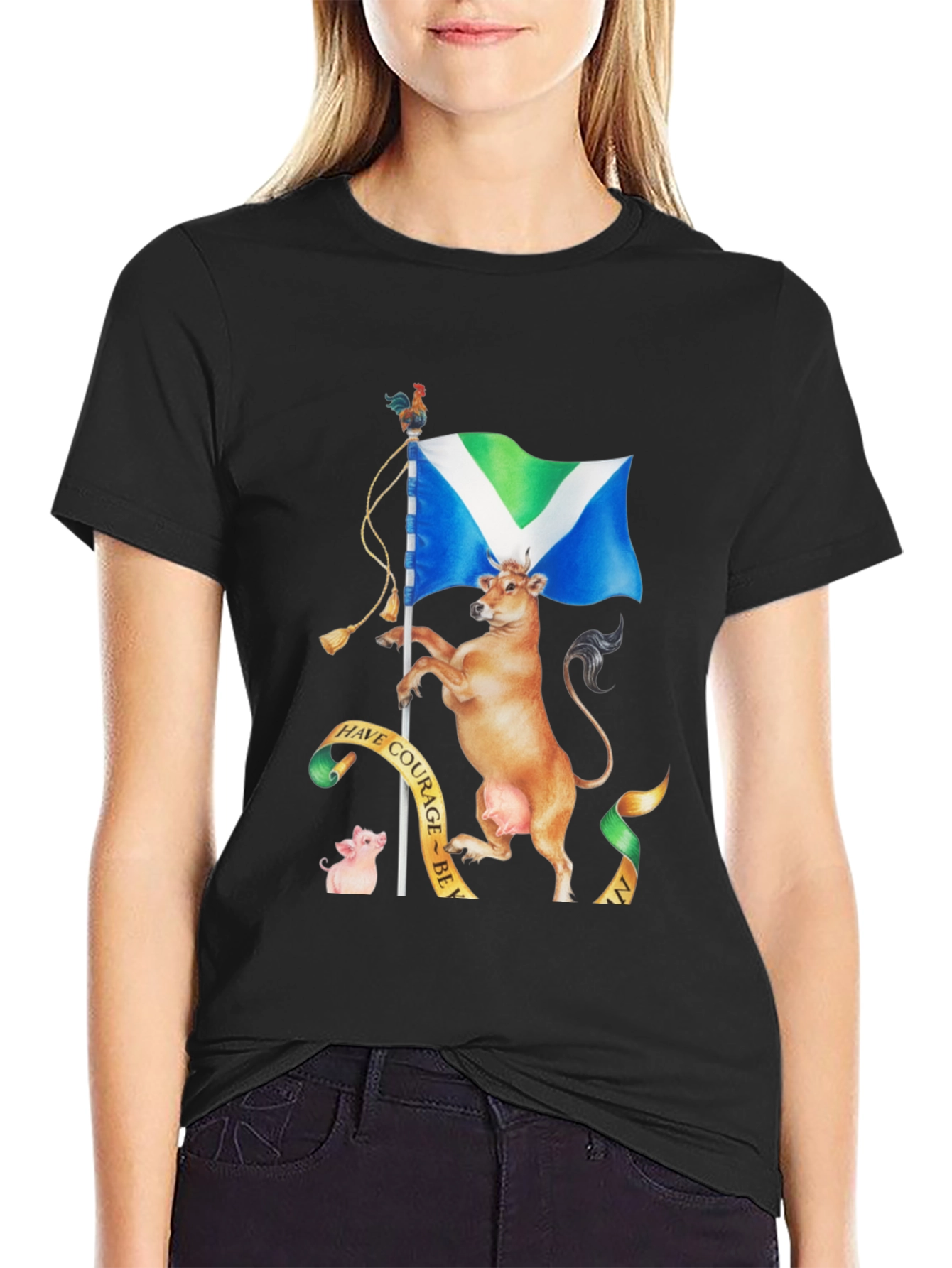 Vegan Cow T-Shirt: Have Courage!