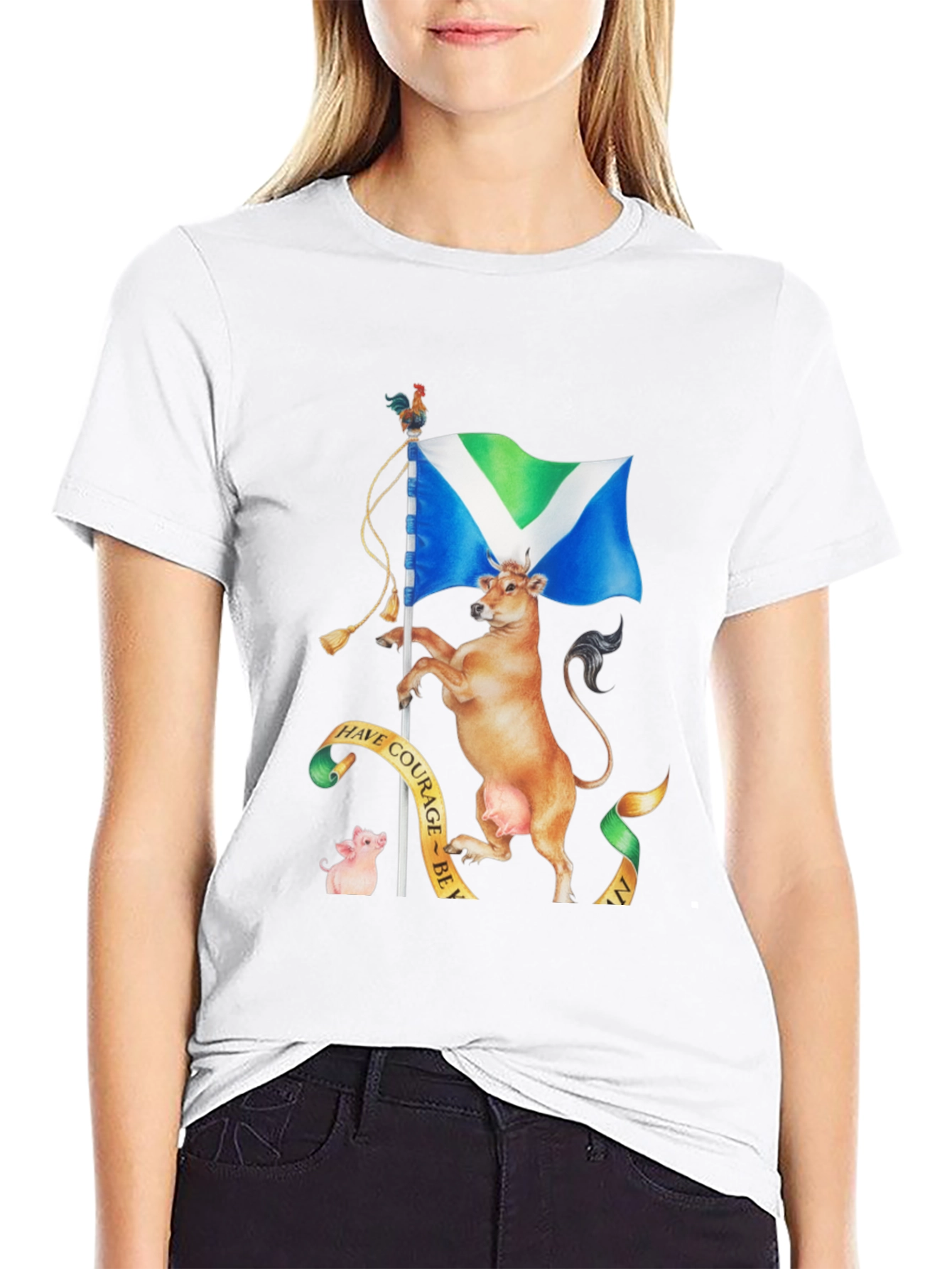 Vegan Cow T-Shirt: Have Courage!