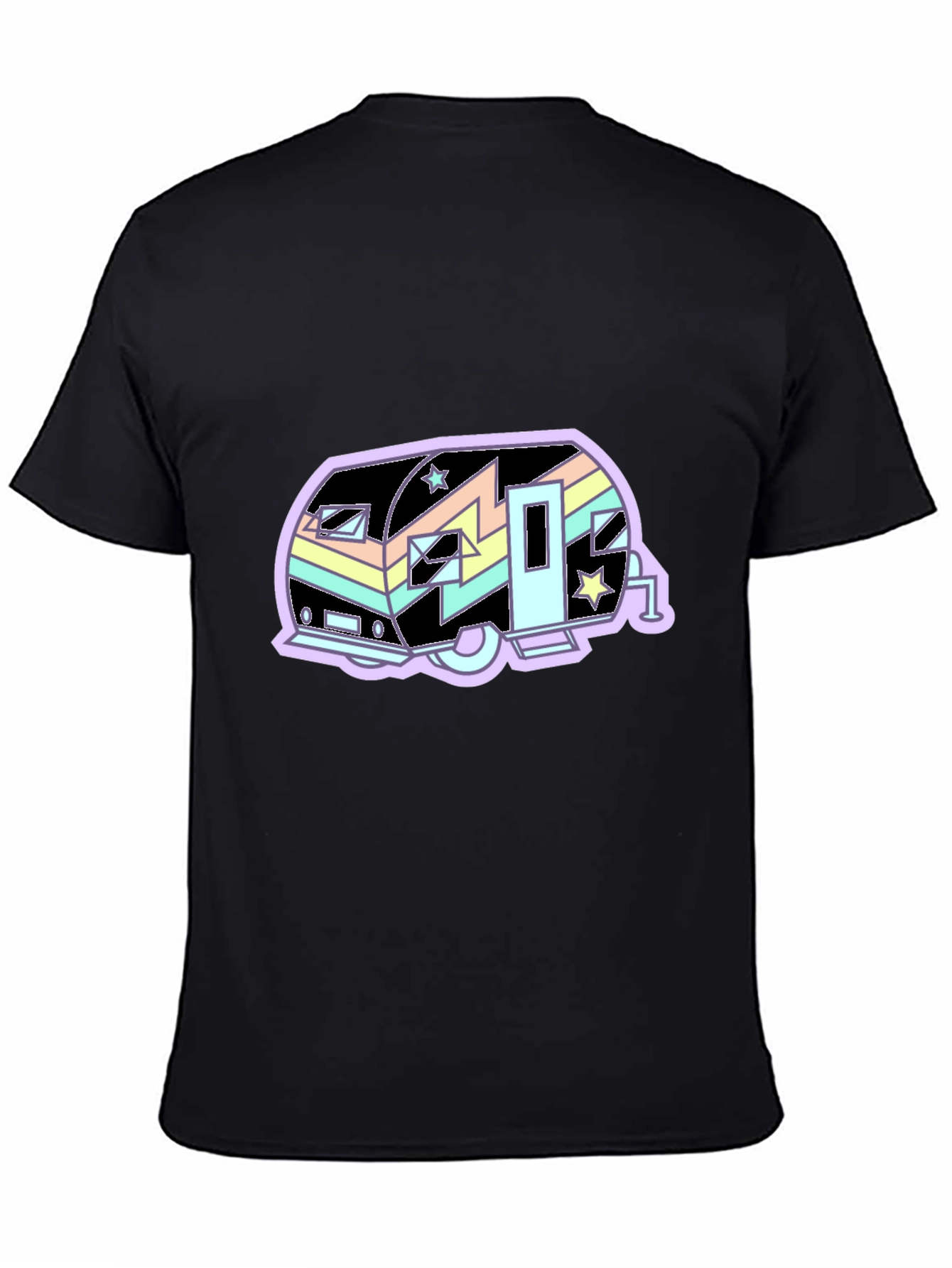 Retro Camper T-Shirt - Pastel Design