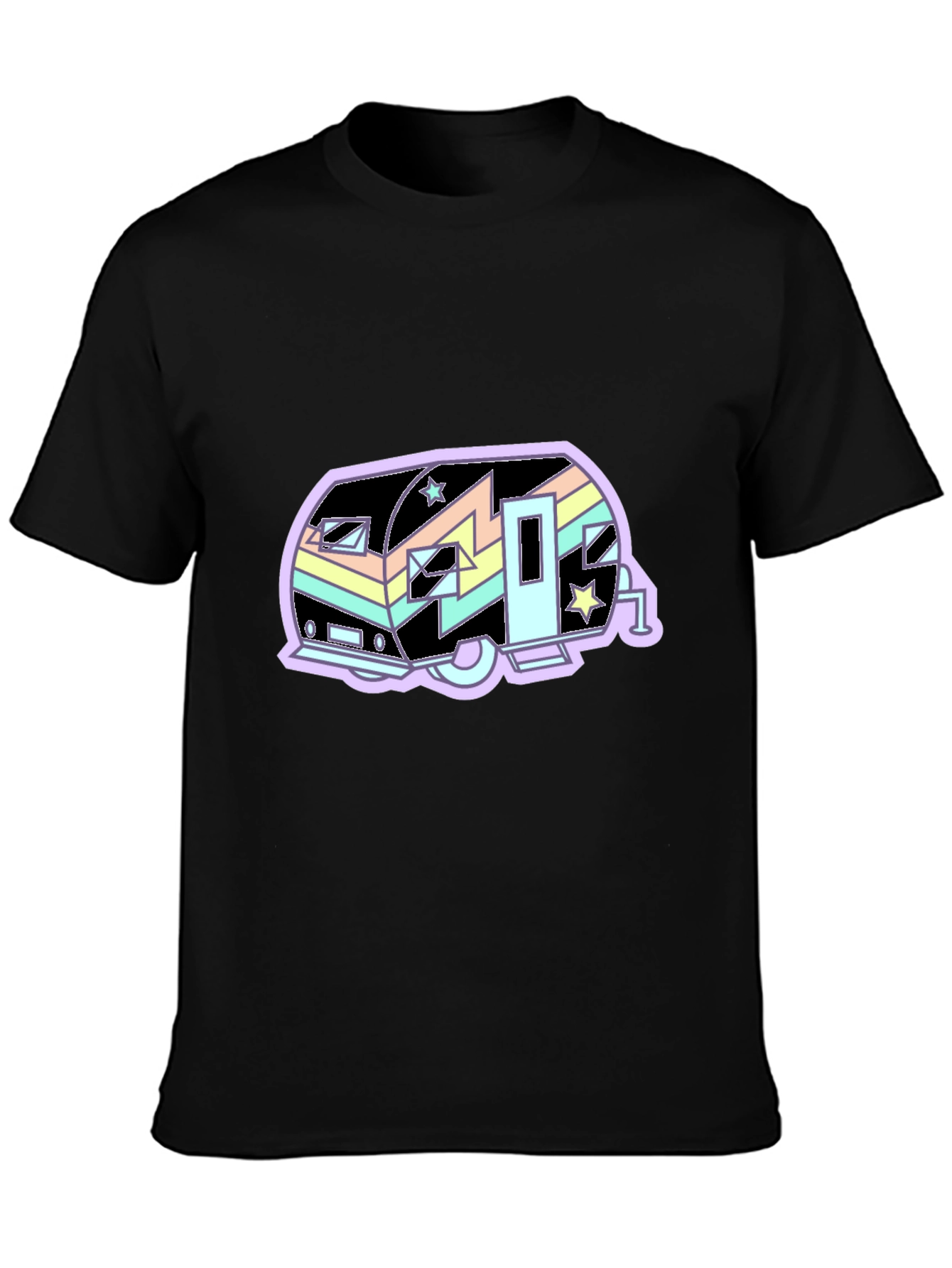 Retro Camper T-Shirt - Pastel Design