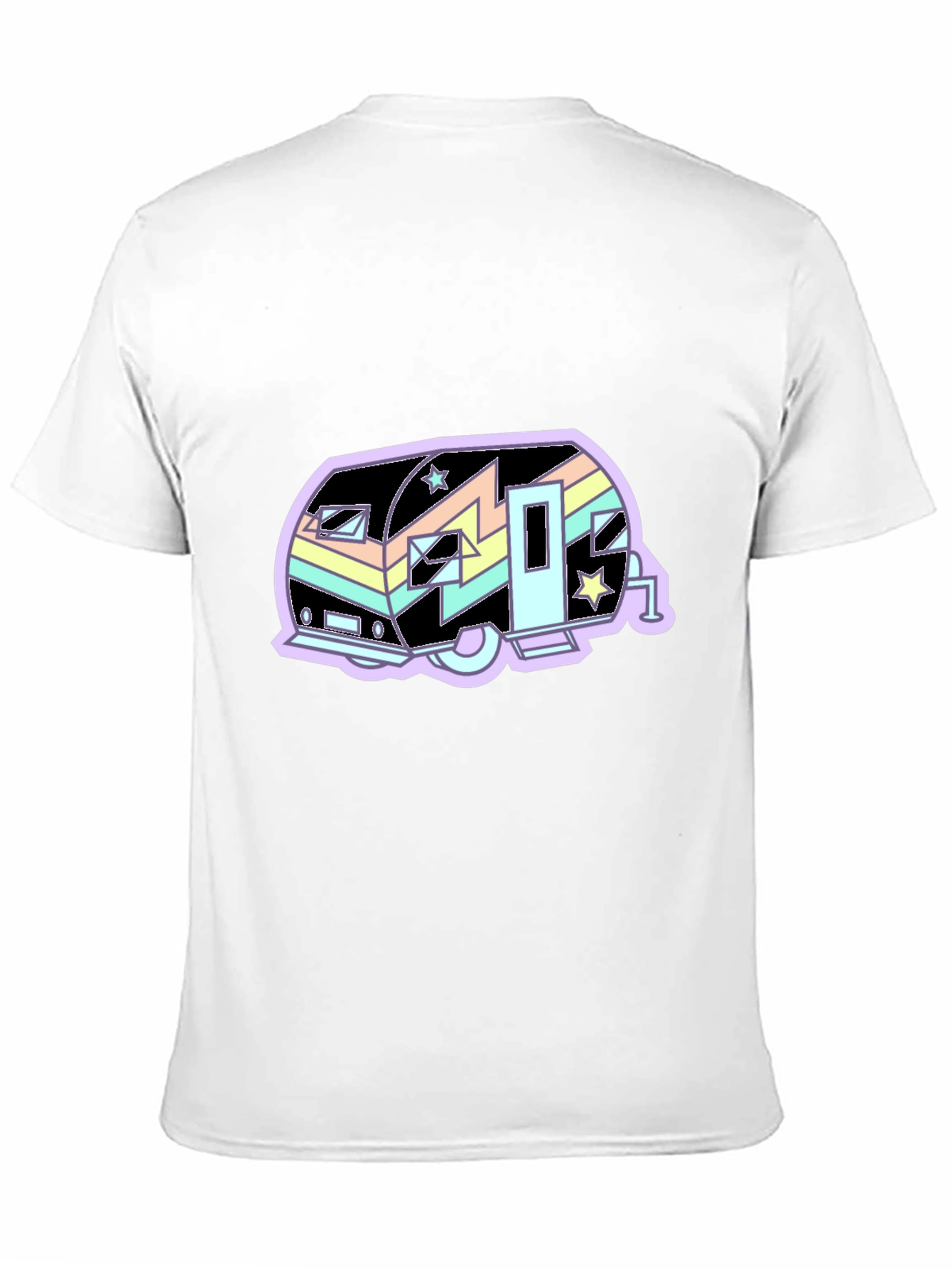 Retro Camper T-Shirt - Pastel Design