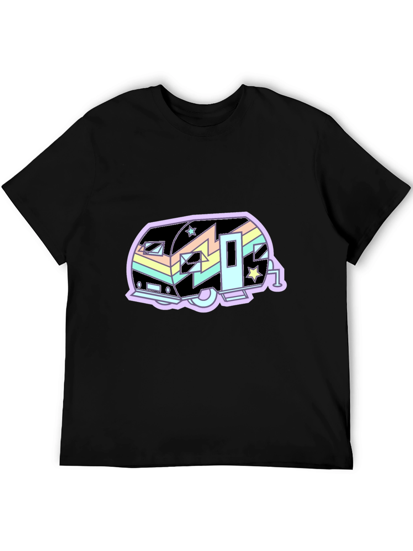 Retro Camper T-Shirt - Pastel Design