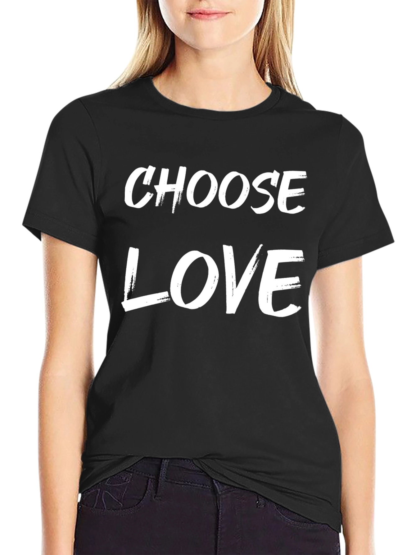 Choose Love Black Graphic Tee