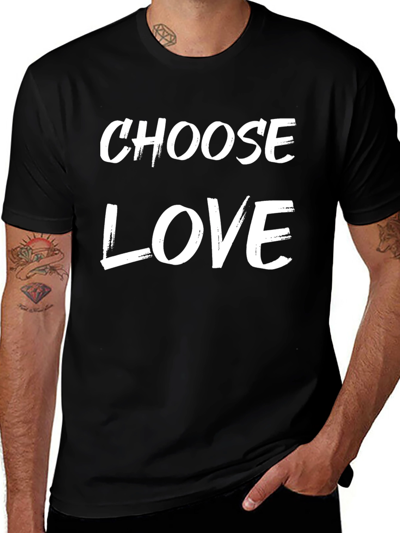 Choose Love Black Graphic Tee