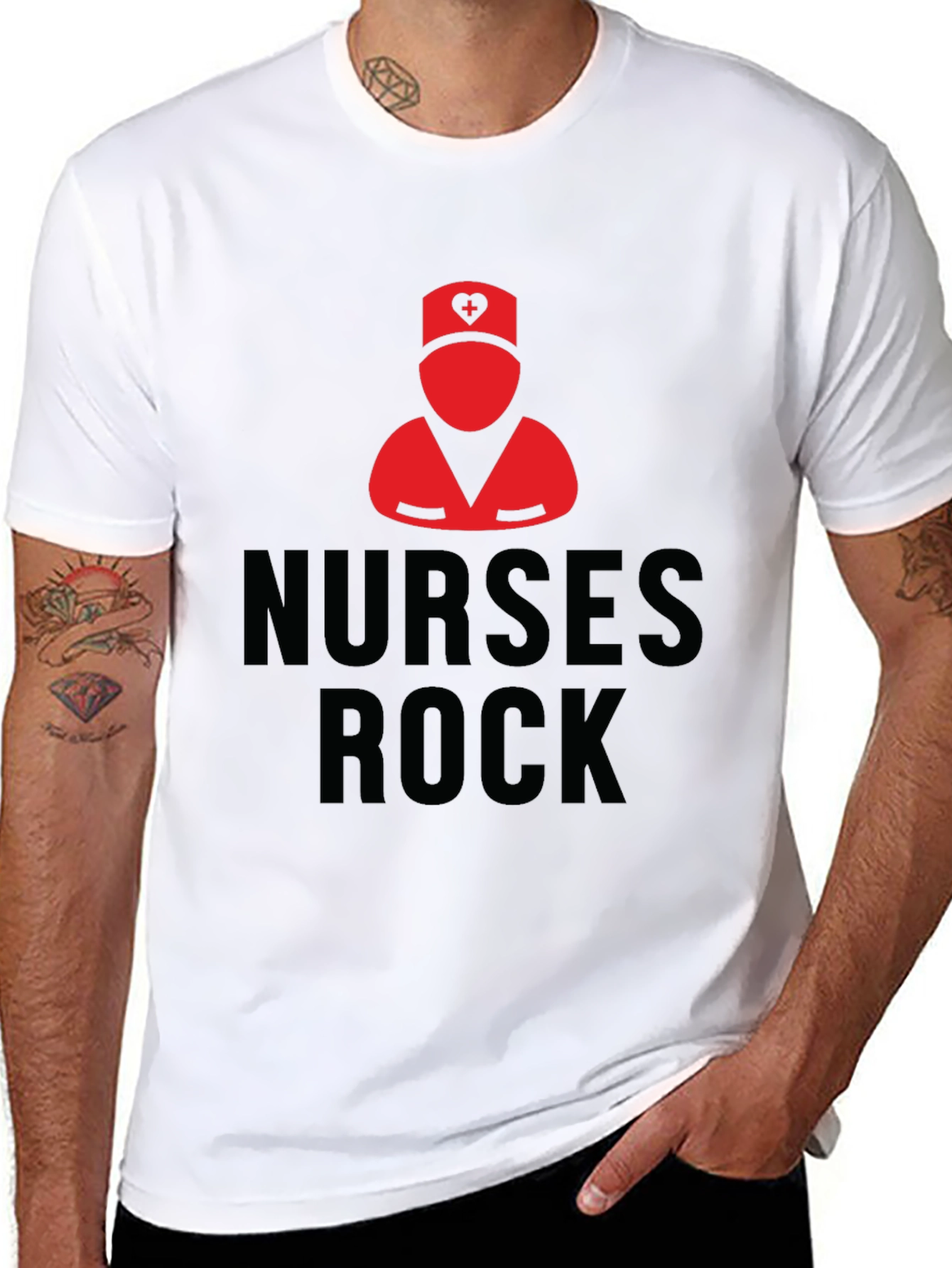Nurses Rock Black T-Shirt