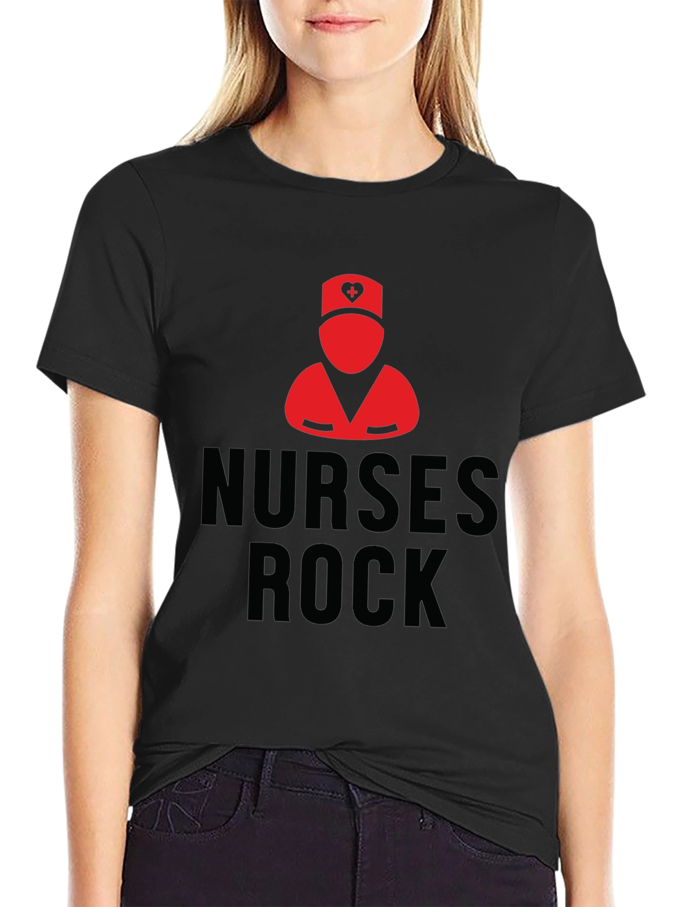 Nurses Rock Black T-Shirt