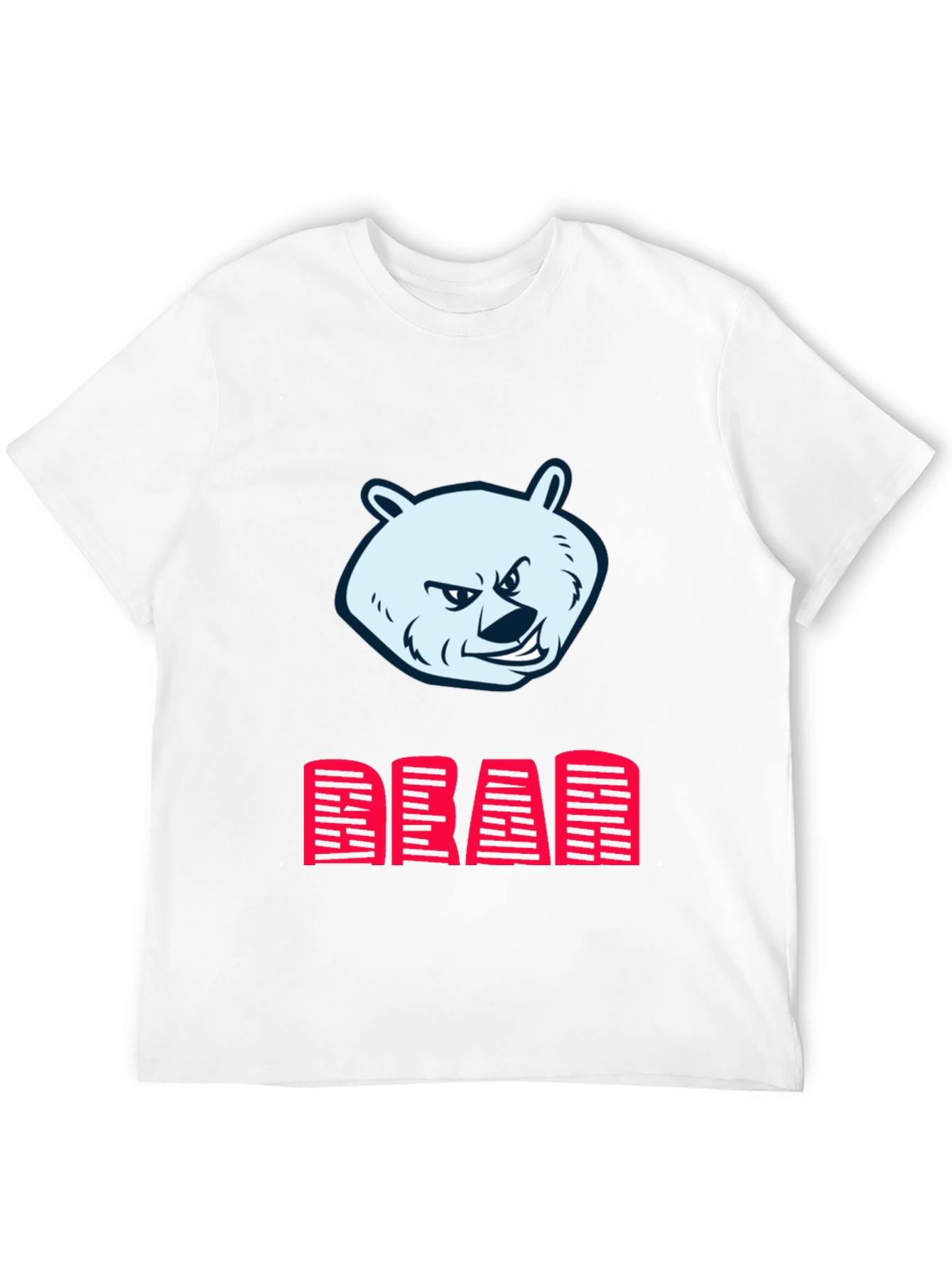 Bear Graphic Print Mens Black T-Shirt