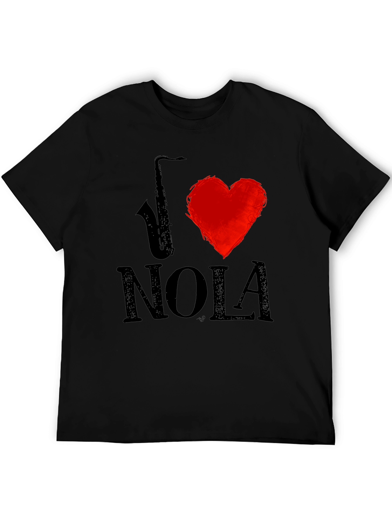 I Sax Heart NOLA Black T-Shirt