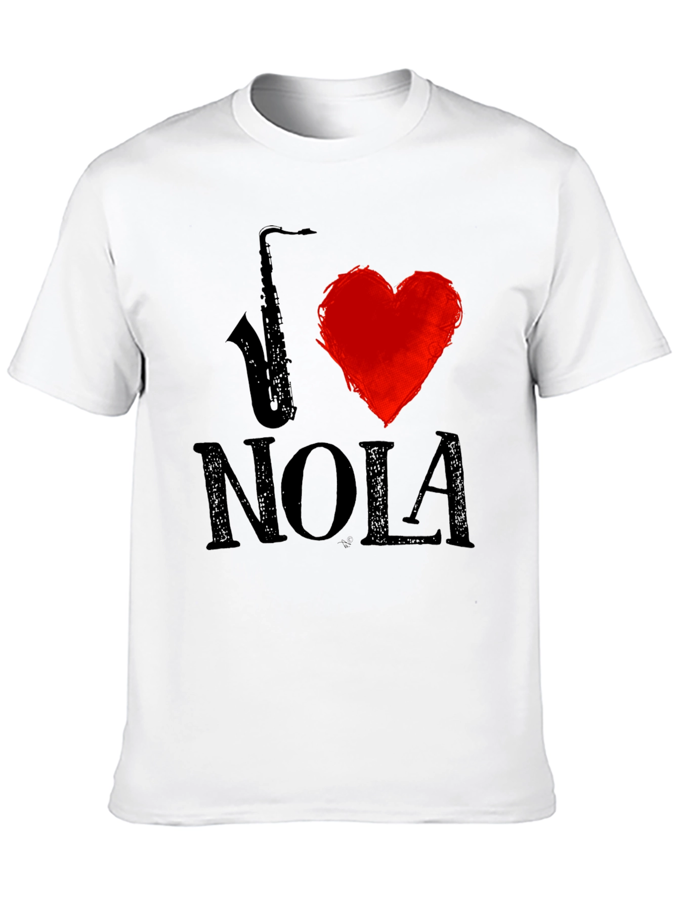 I Sax Heart NOLA Black T-Shirt