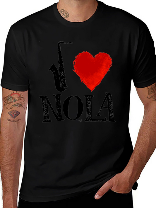 I Sax Heart NOLA Black T-Shirt