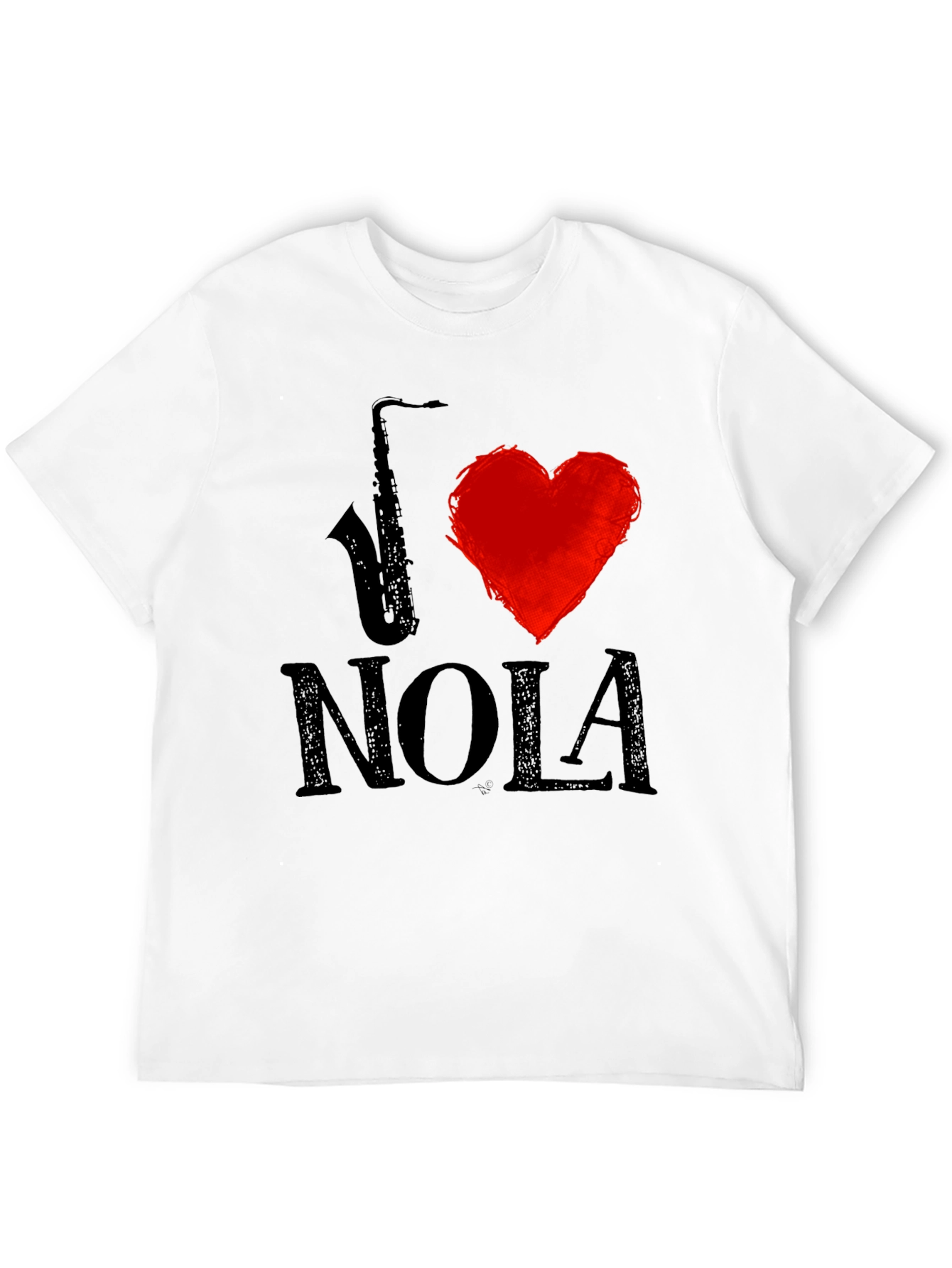 I Sax Heart NOLA Black T-Shirt