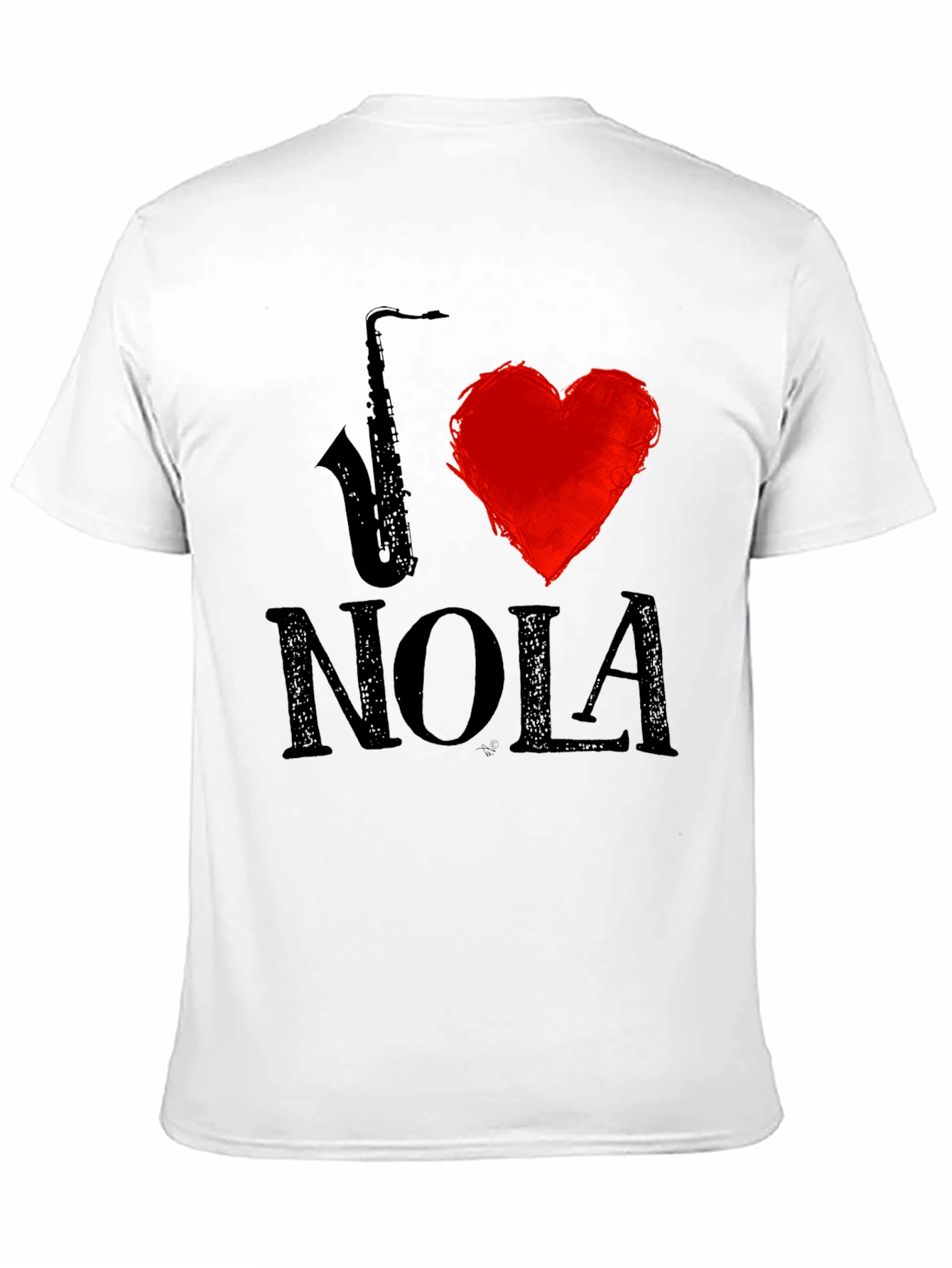 I Sax Heart NOLA Black T-Shirt