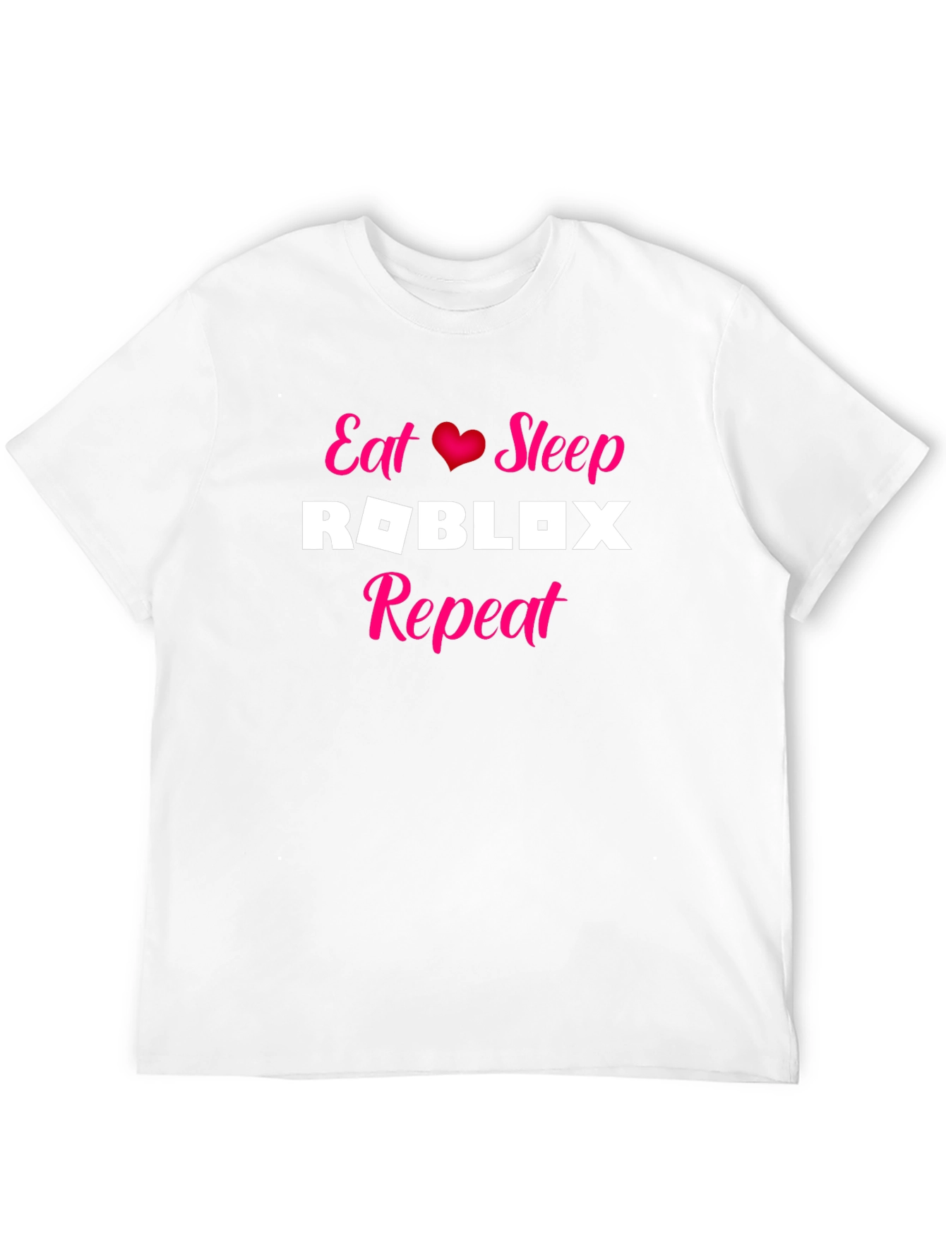 Eat Sleep Roblox Repeat Black T-Shirt
