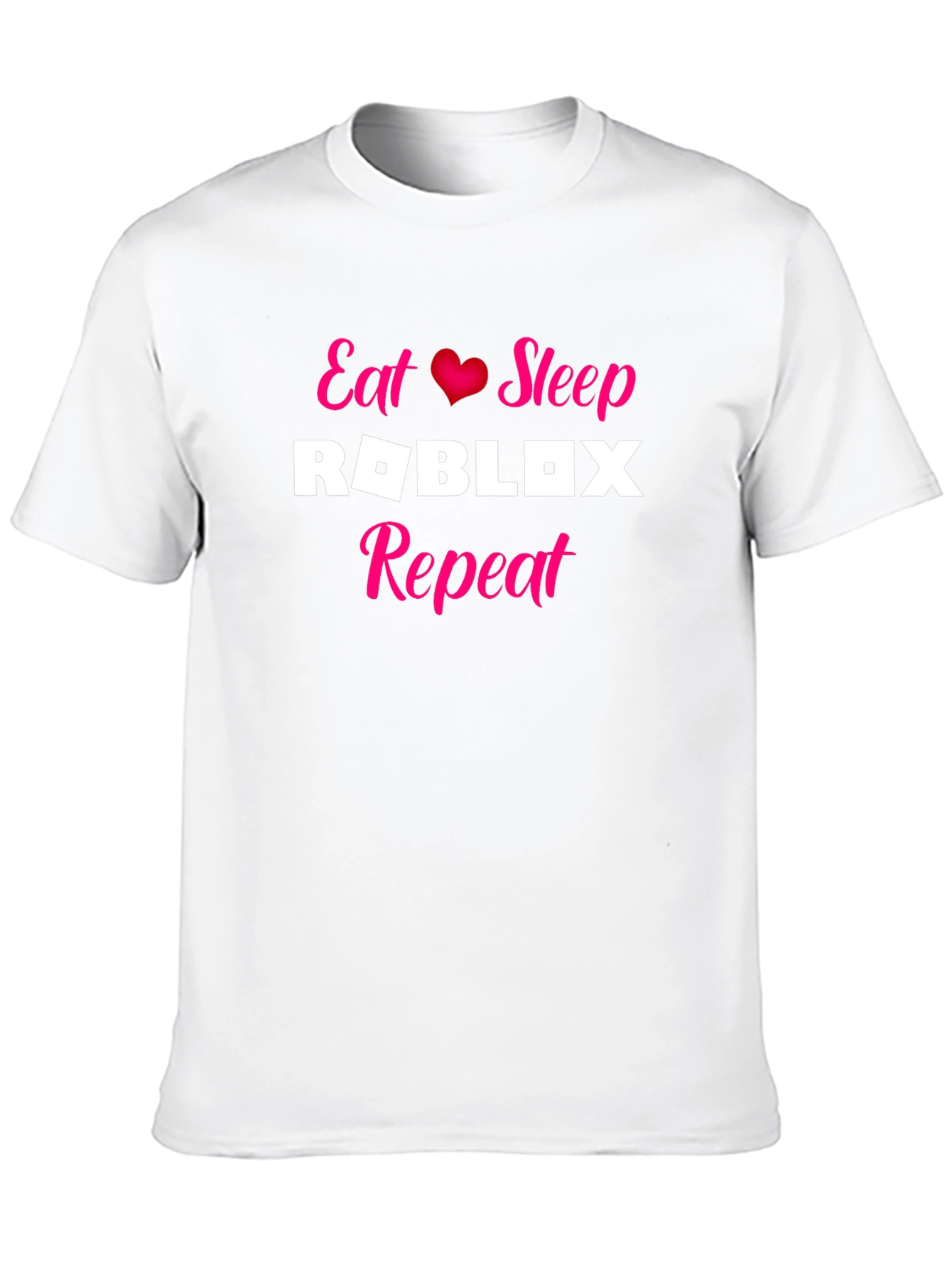 Eat Sleep Roblox Repeat Black T-Shirt