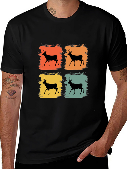 Retro Deer Silhouette T-Shirt