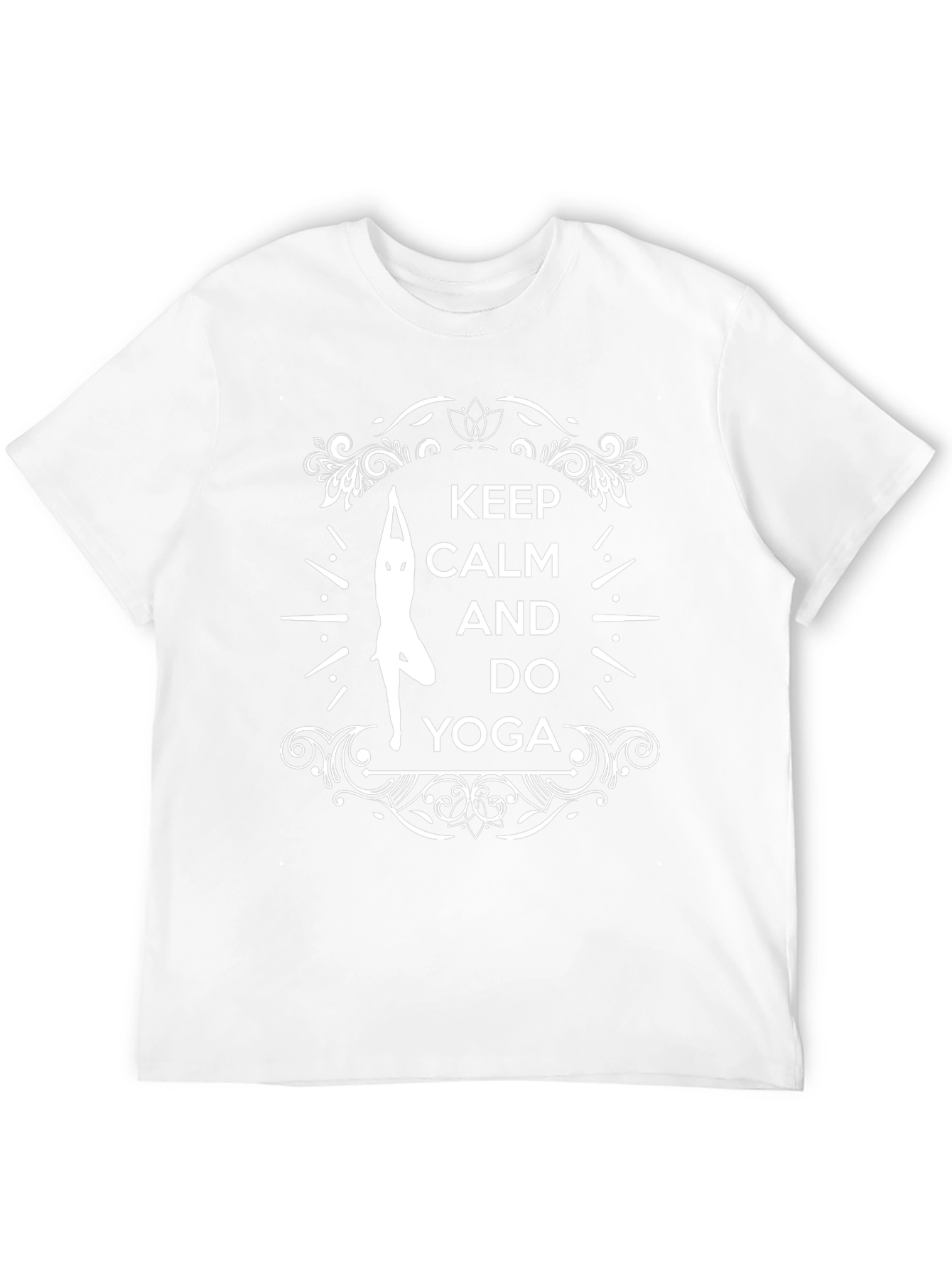 Keep Calm and Do Yoga Graphic Tee - Black