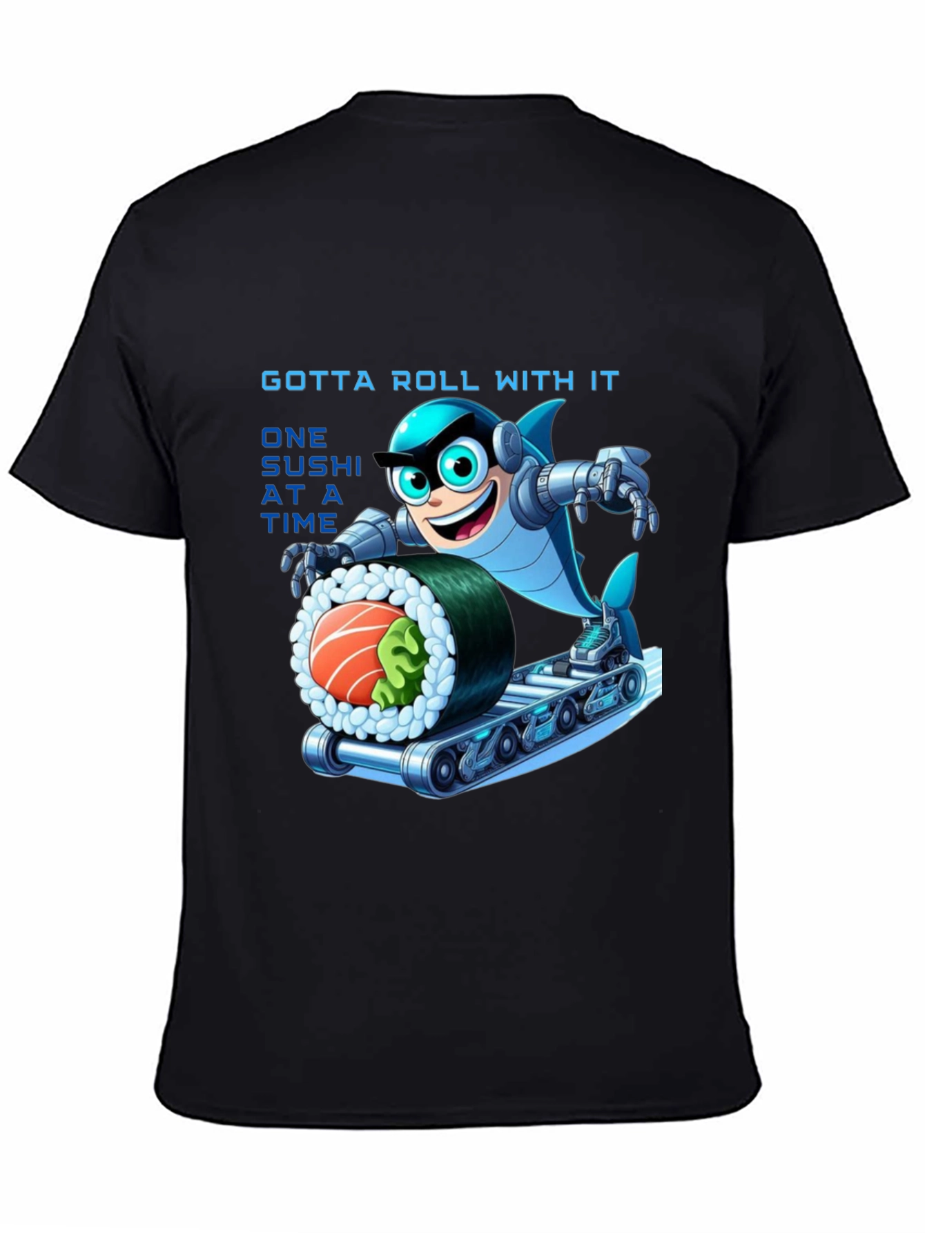 Sushi Roll Shark T-Shirt - Gotta Roll With It!