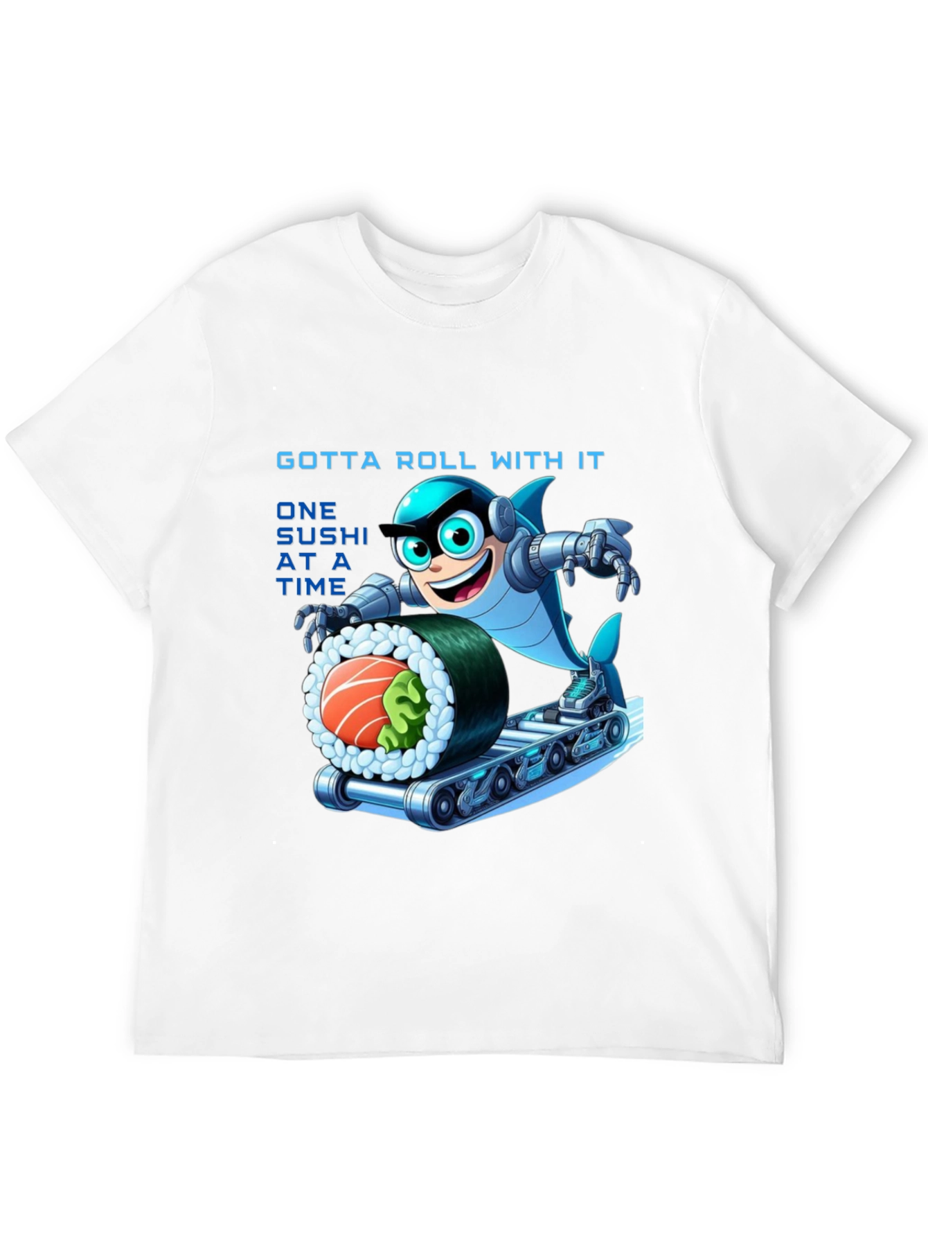 Sushi Roll Shark T-Shirt - Gotta Roll With It!