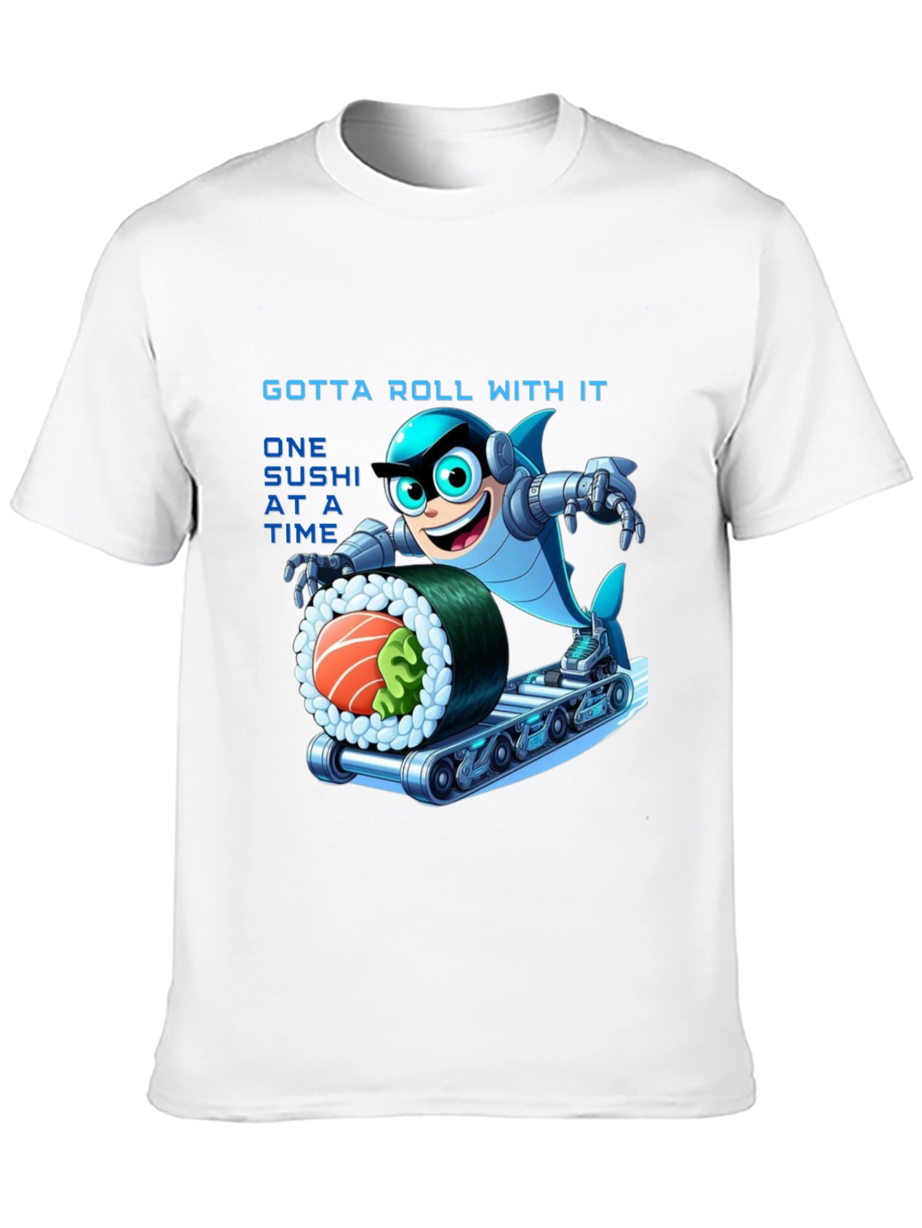 Sushi Roll Shark T-Shirt - Gotta Roll With It!