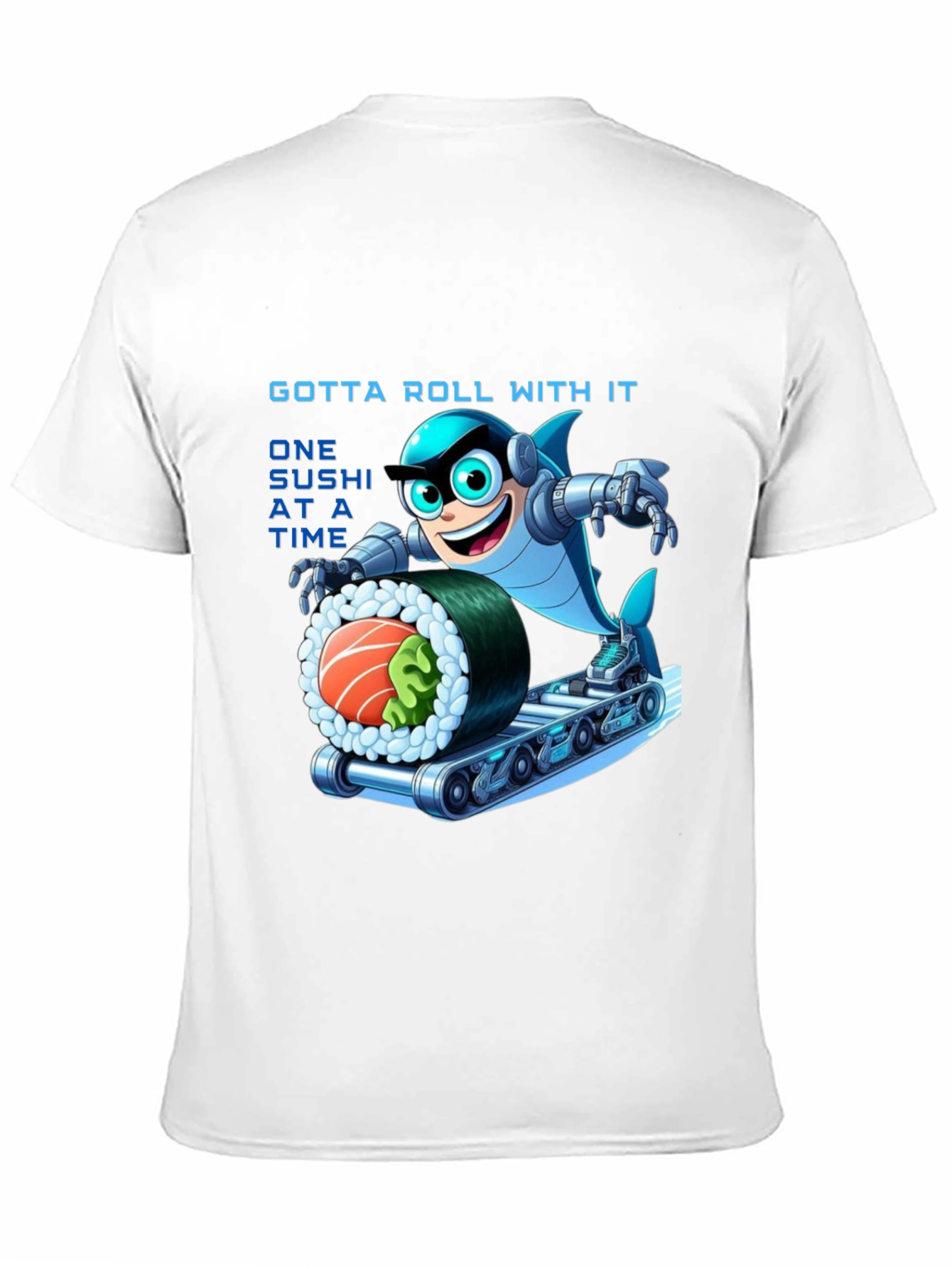 Sushi Roll Shark T-Shirt - Gotta Roll With It!