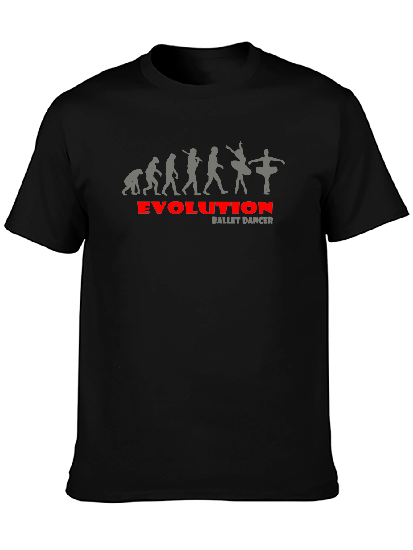 Evolution Ballet Dancer Black T-Shirt