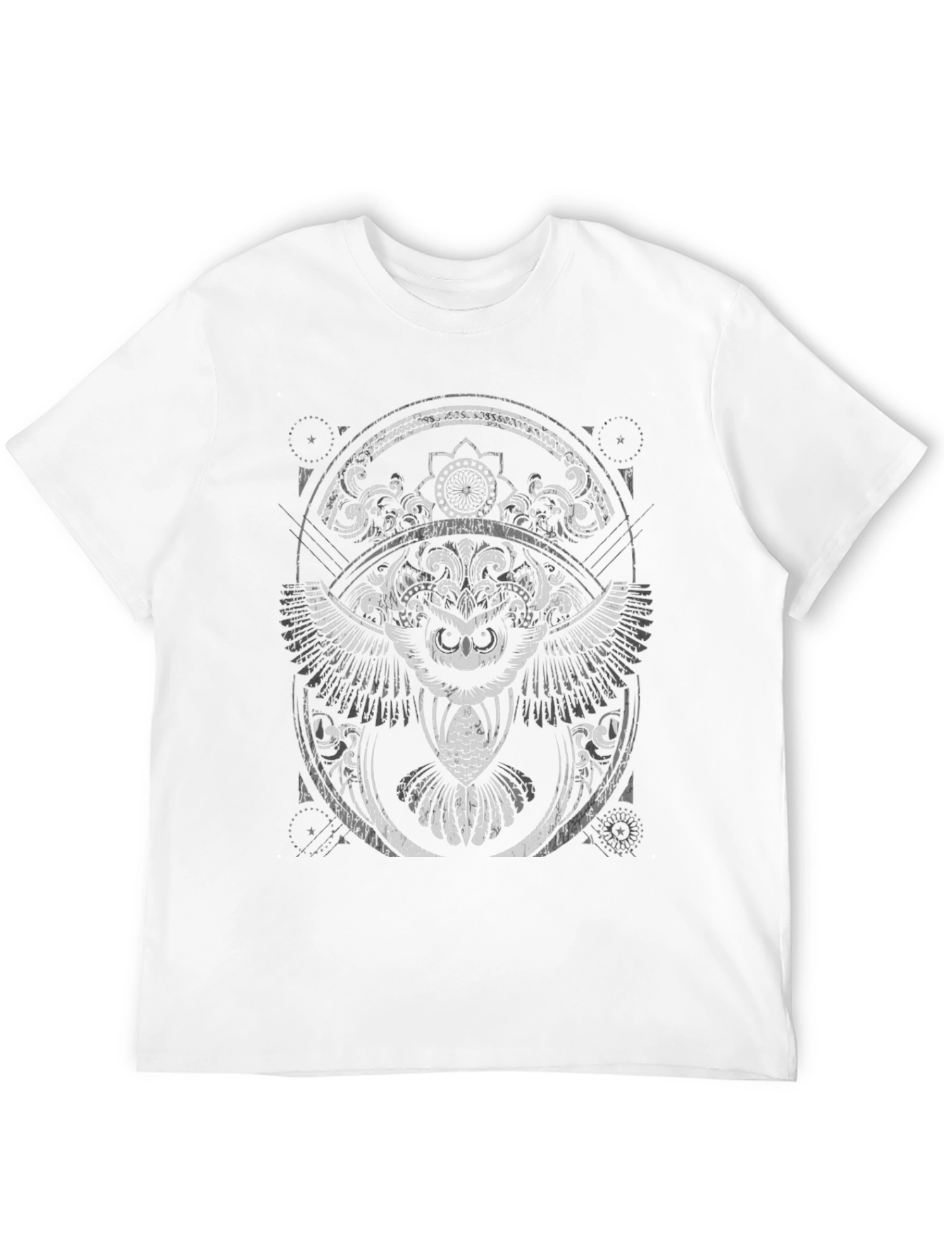 Owl Mandala Graphic Print Tee