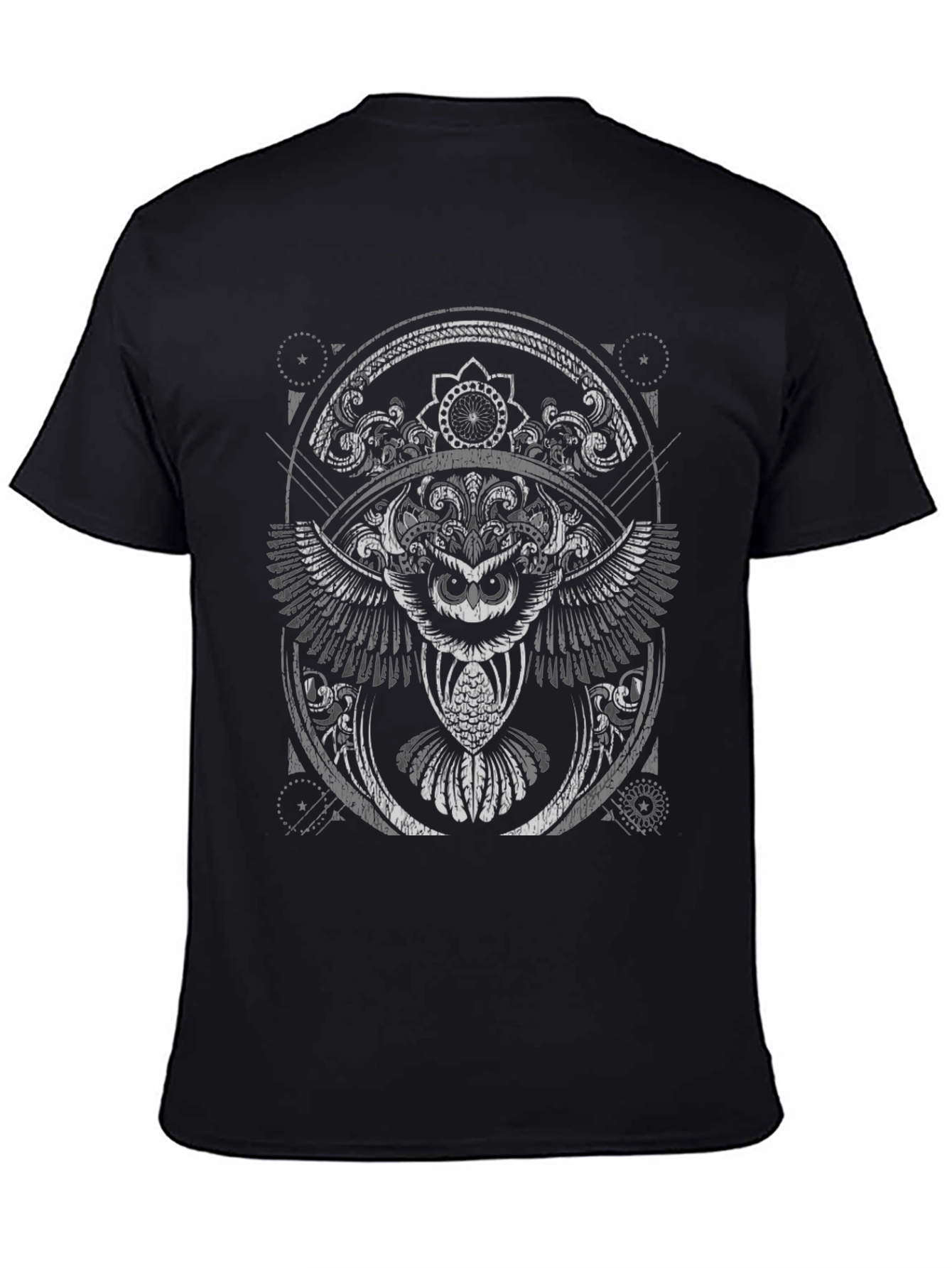 Owl Mandala Graphic Print Tee