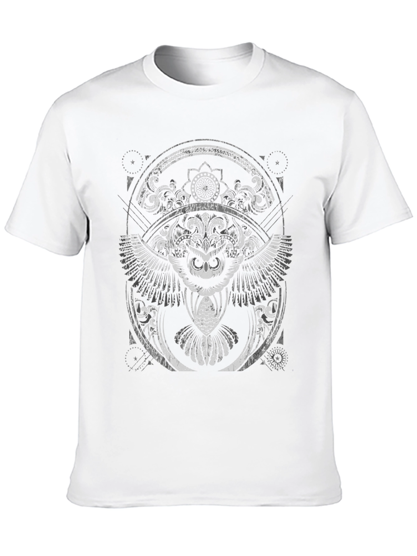 Owl Mandala Graphic Print Tee