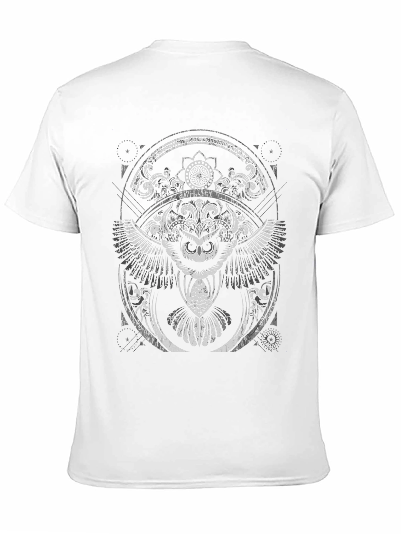 Owl Mandala Graphic Print Tee