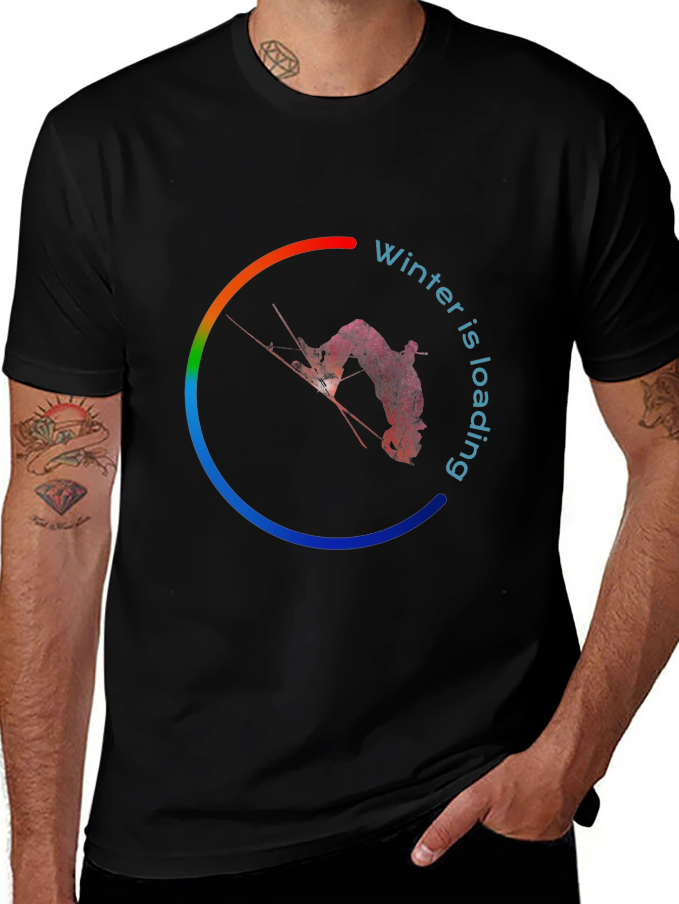 Winter is Loading Black Graphic Tee