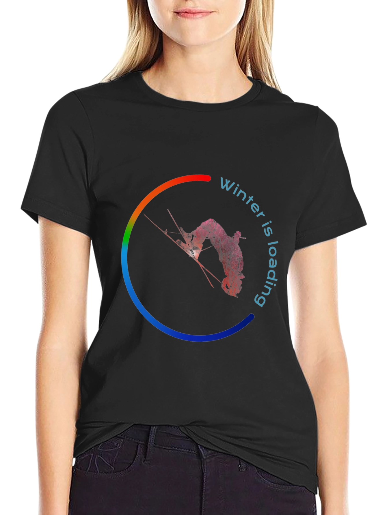Winter is Loading Black Graphic Tee