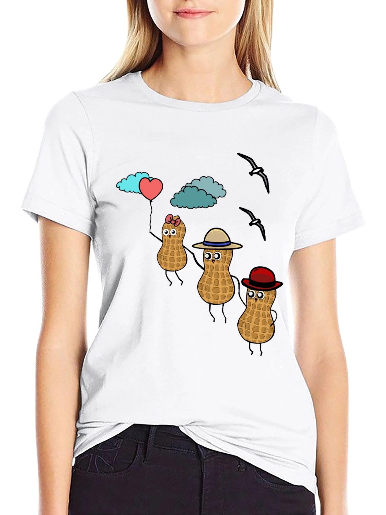 Peanut Character Graphic T-Shirt - Novelty Tee