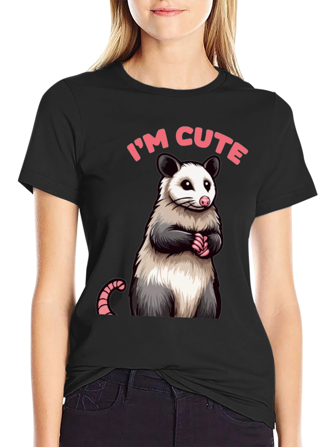 Cute Opossum Graphic Tee Shirt