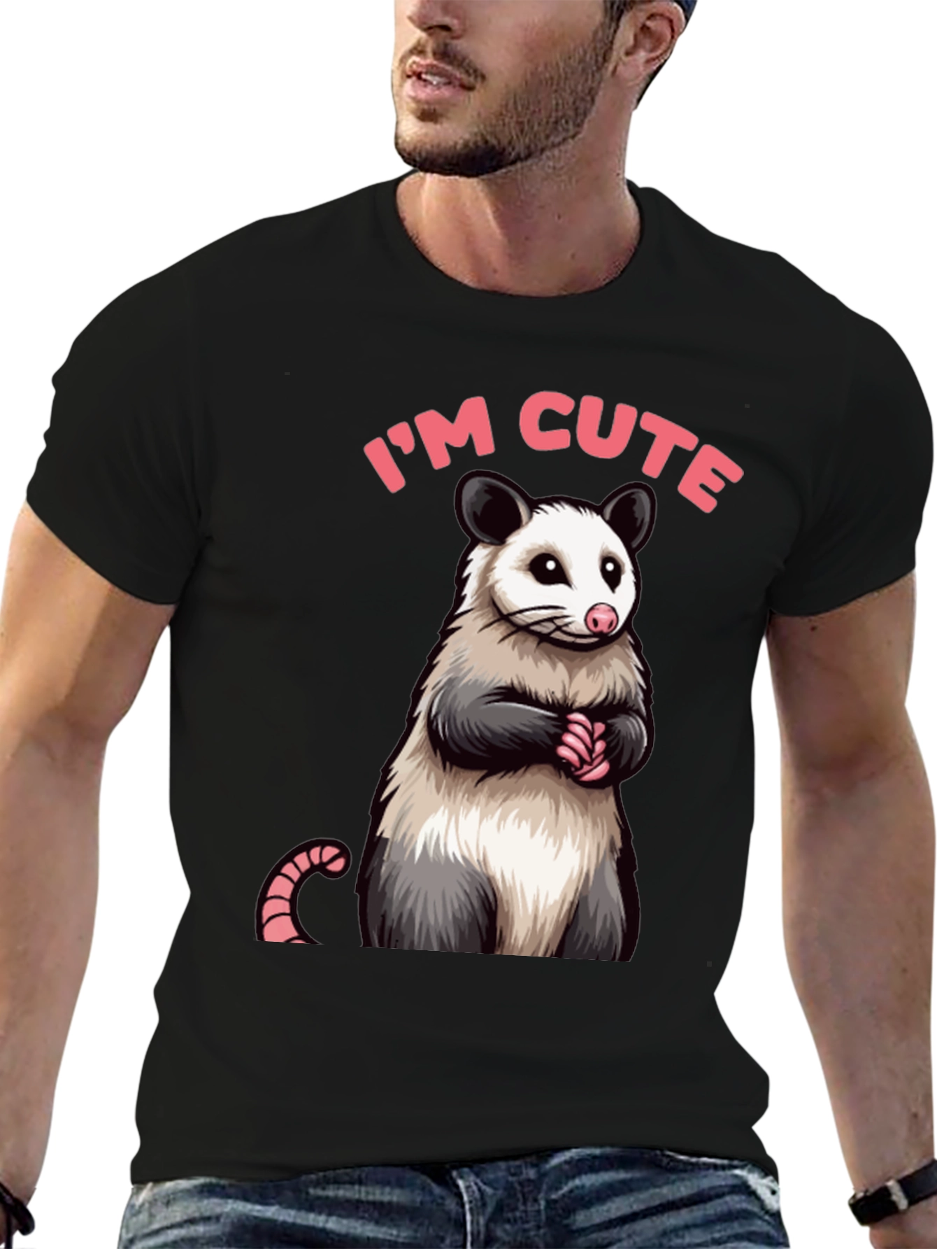 Cute Opossum Graphic Tee Shirt