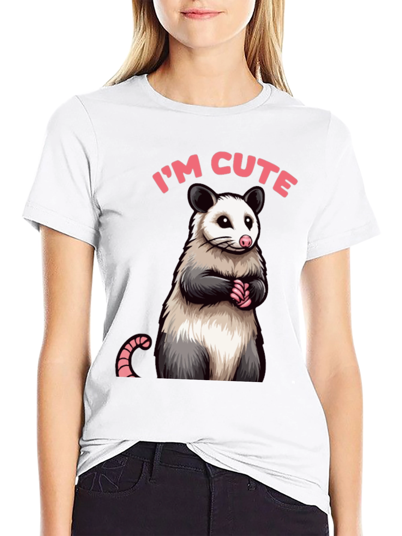 Cute Opossum Graphic Tee Shirt