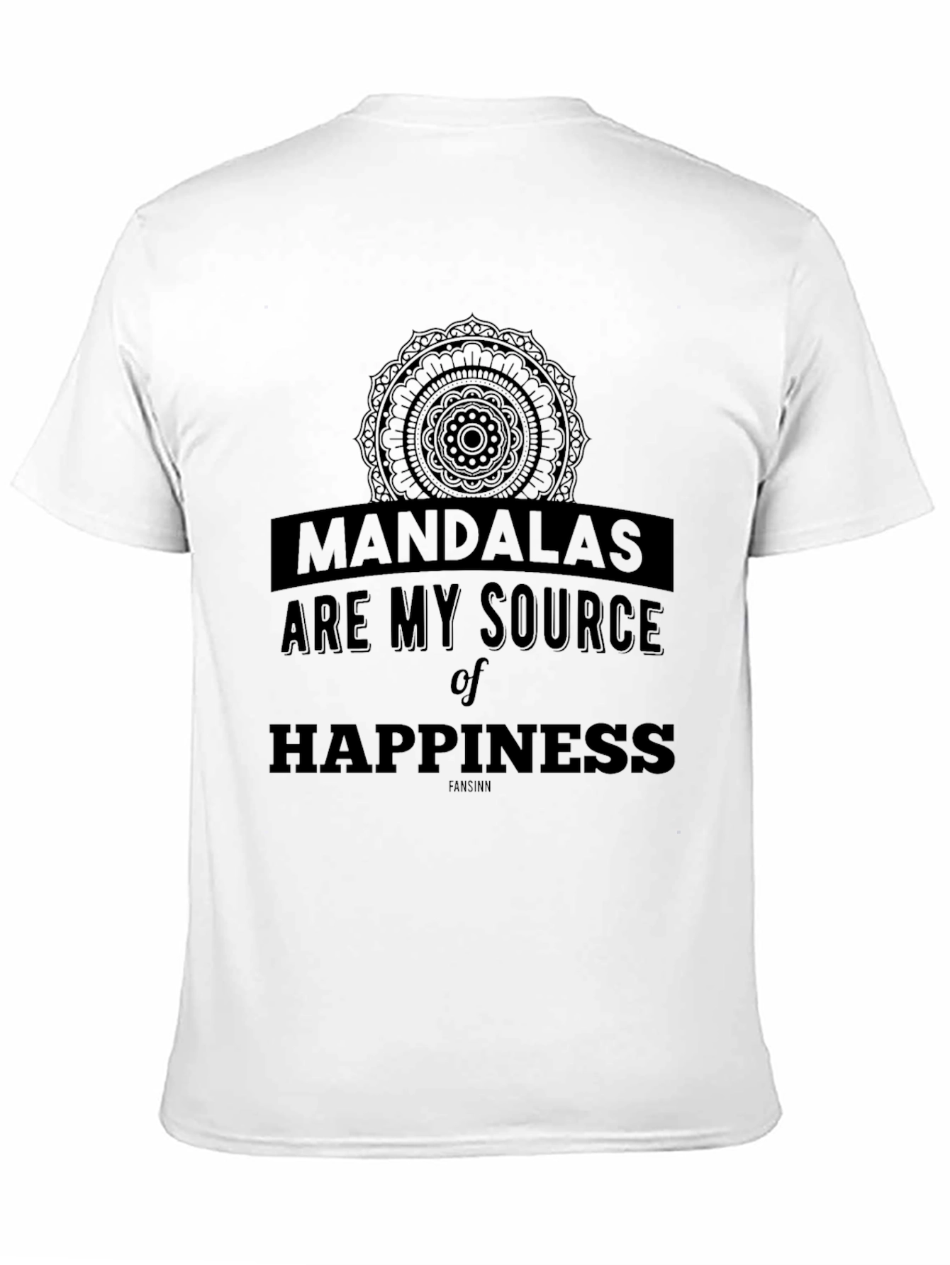 Mandala Happiness T-Shirt - Black Graphic Tee