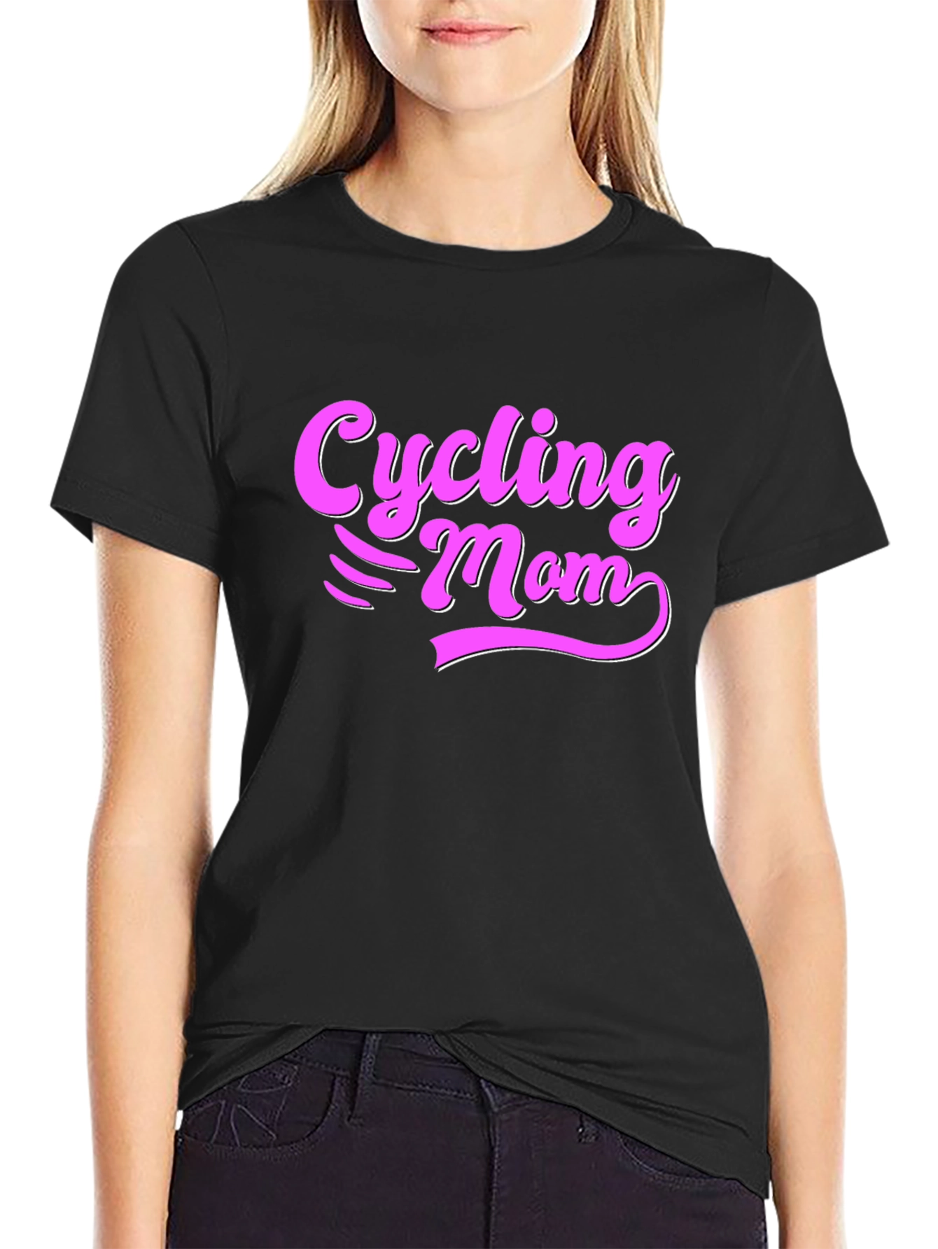 Cycling Mom Black T-Shirt