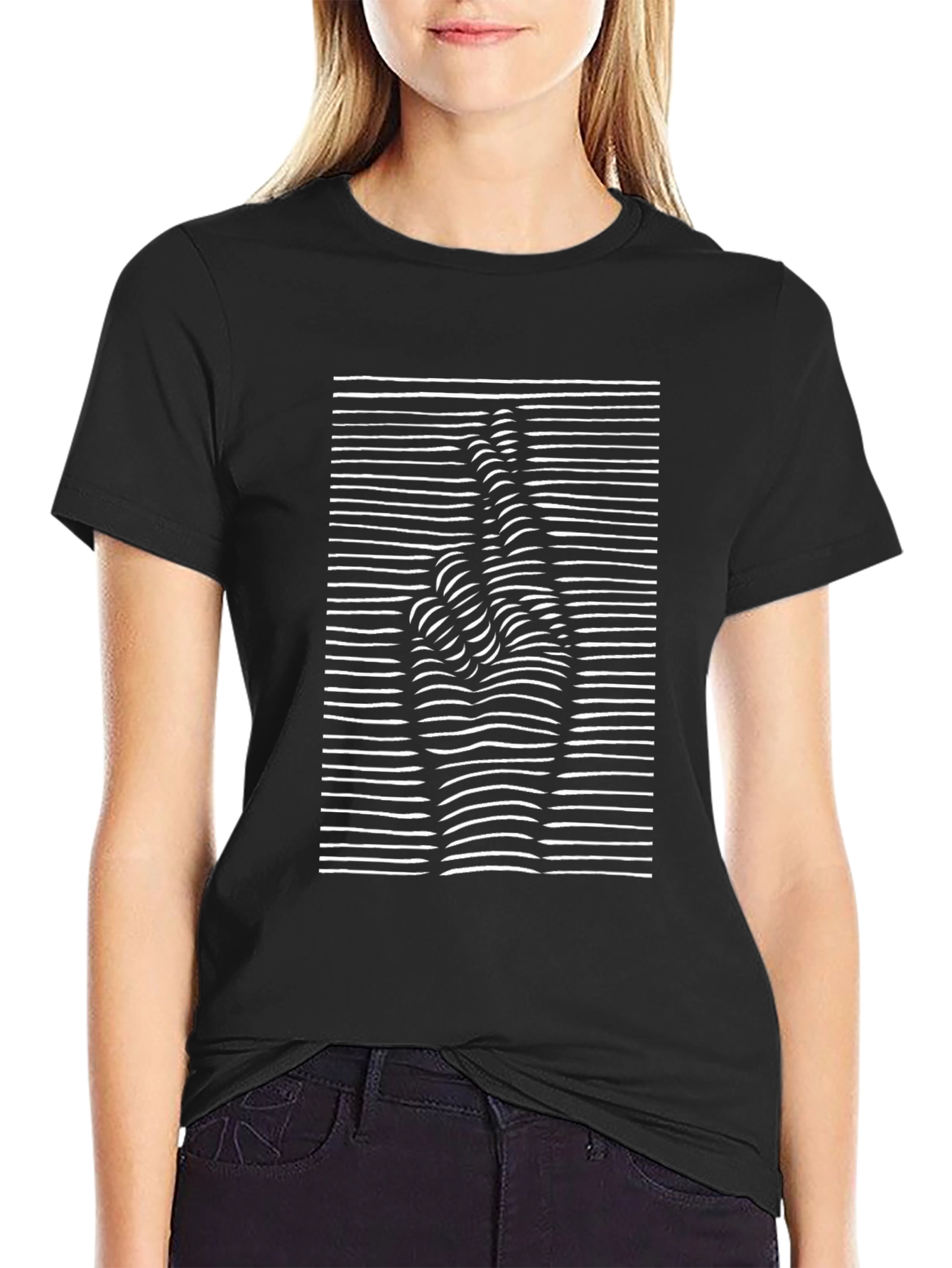Optical Illusion Fingers Crossed Graphic Tee