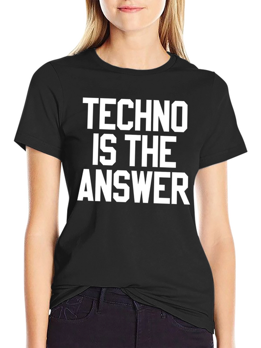 Techno is the Answer T-Shirt - Black